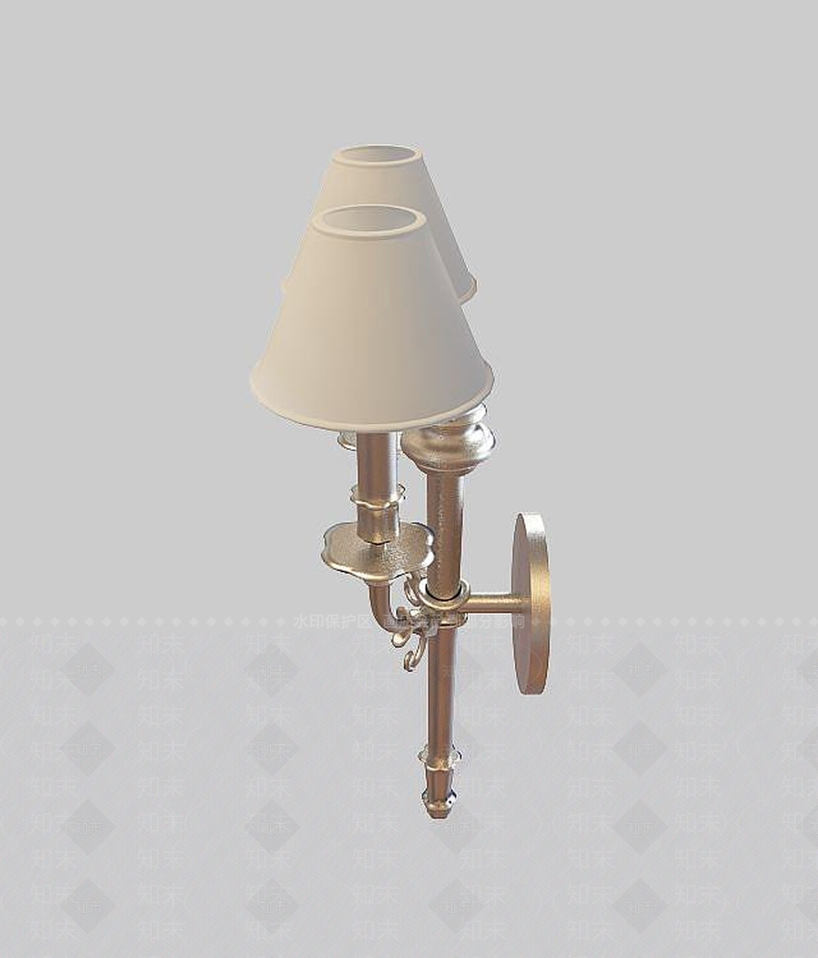 现代双头壁灯3D模型下载【ID:1195529215】