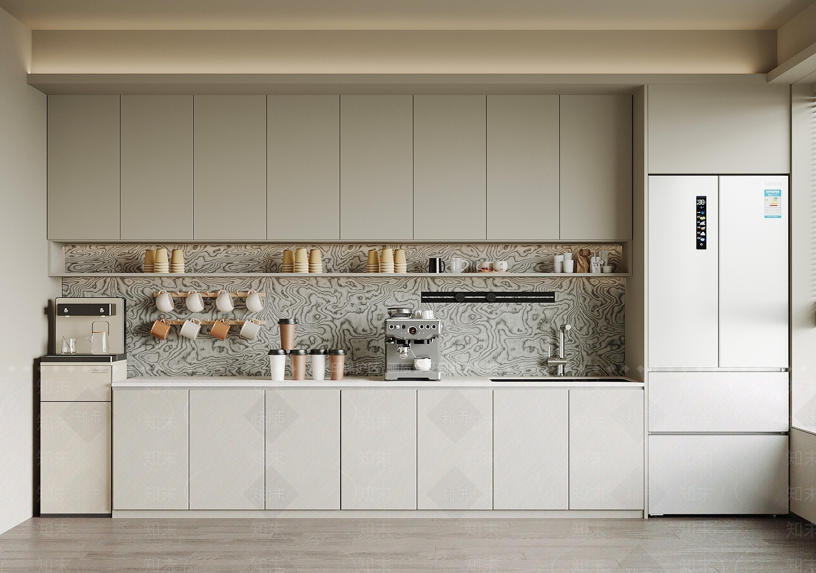 现代茶水间SU模型下载【ID:1195530988】