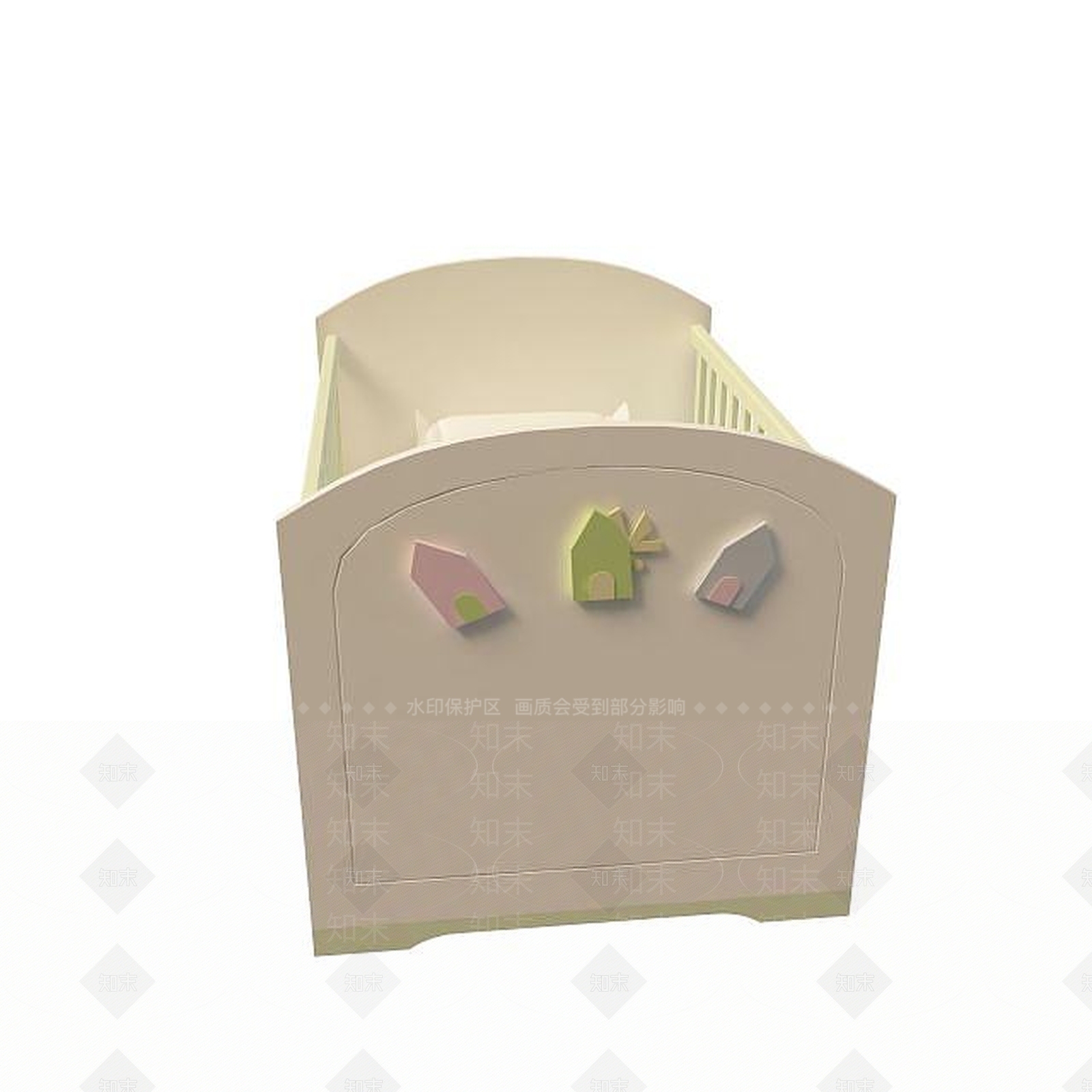 现代婴儿床3D模型下载【ID:1195531553】