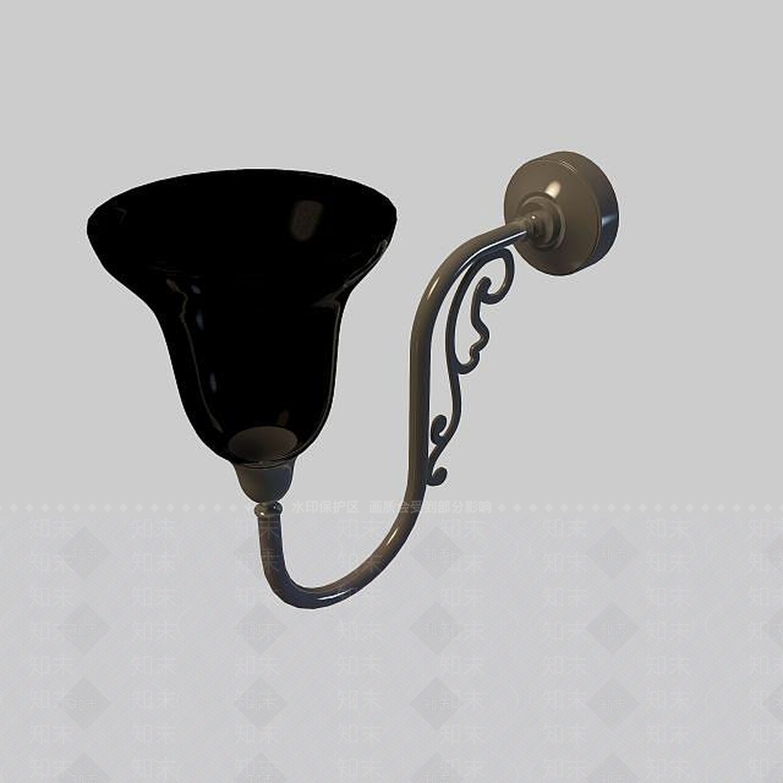 现代酒店壁灯3D模型下载【ID:1195531863】