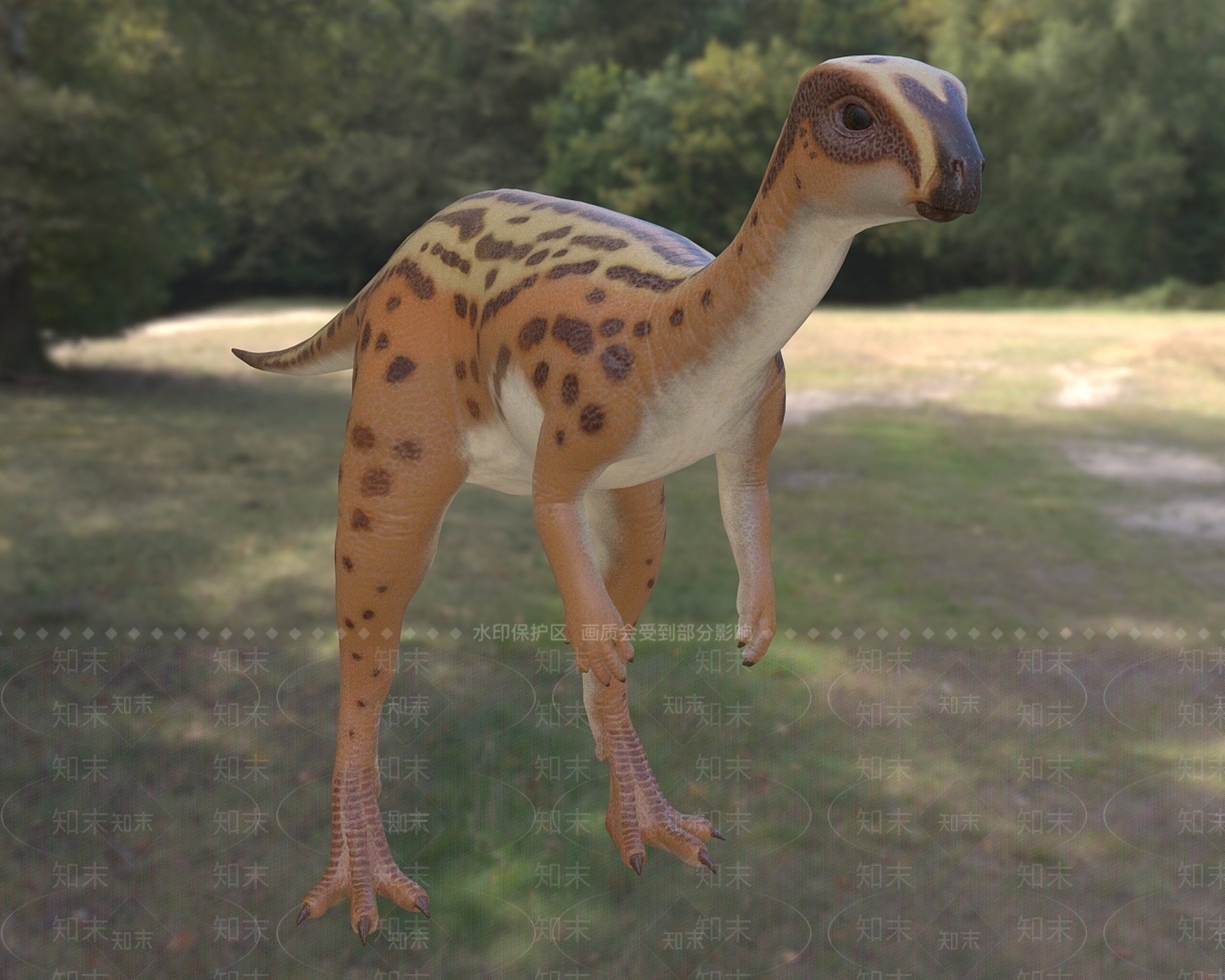 现代侏罗纪晚期食草性恐龙3D模型下载【ID:1195532234】
