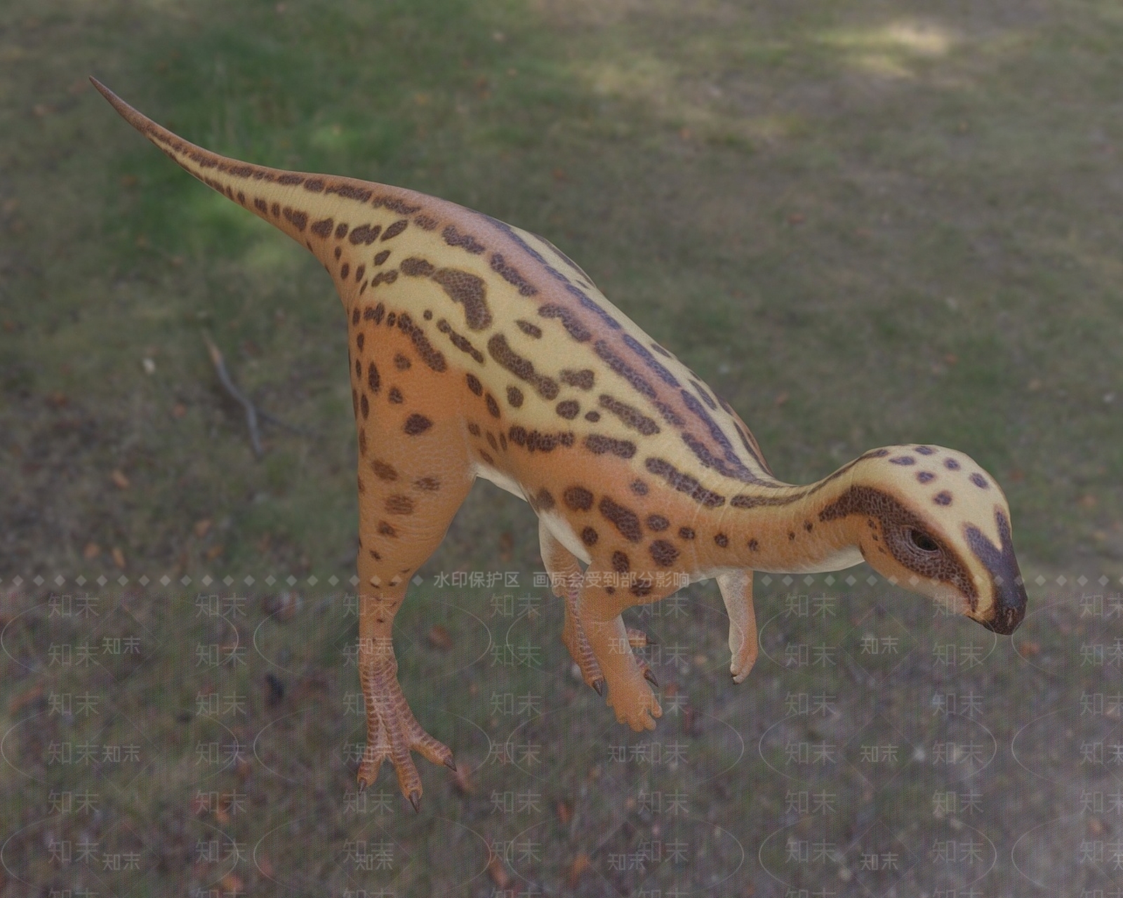 现代侏罗纪晚期食草性恐龙3D模型下载【ID:1195532234】