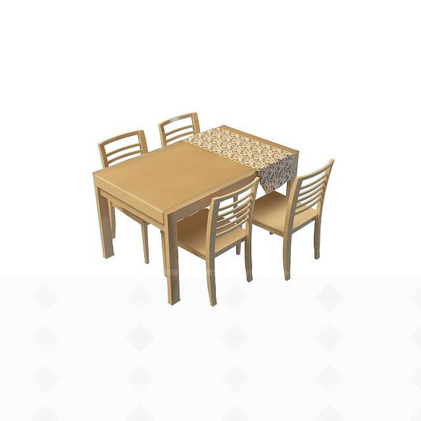 现代家用餐桌椅3D模型下载【ID:1195533482】