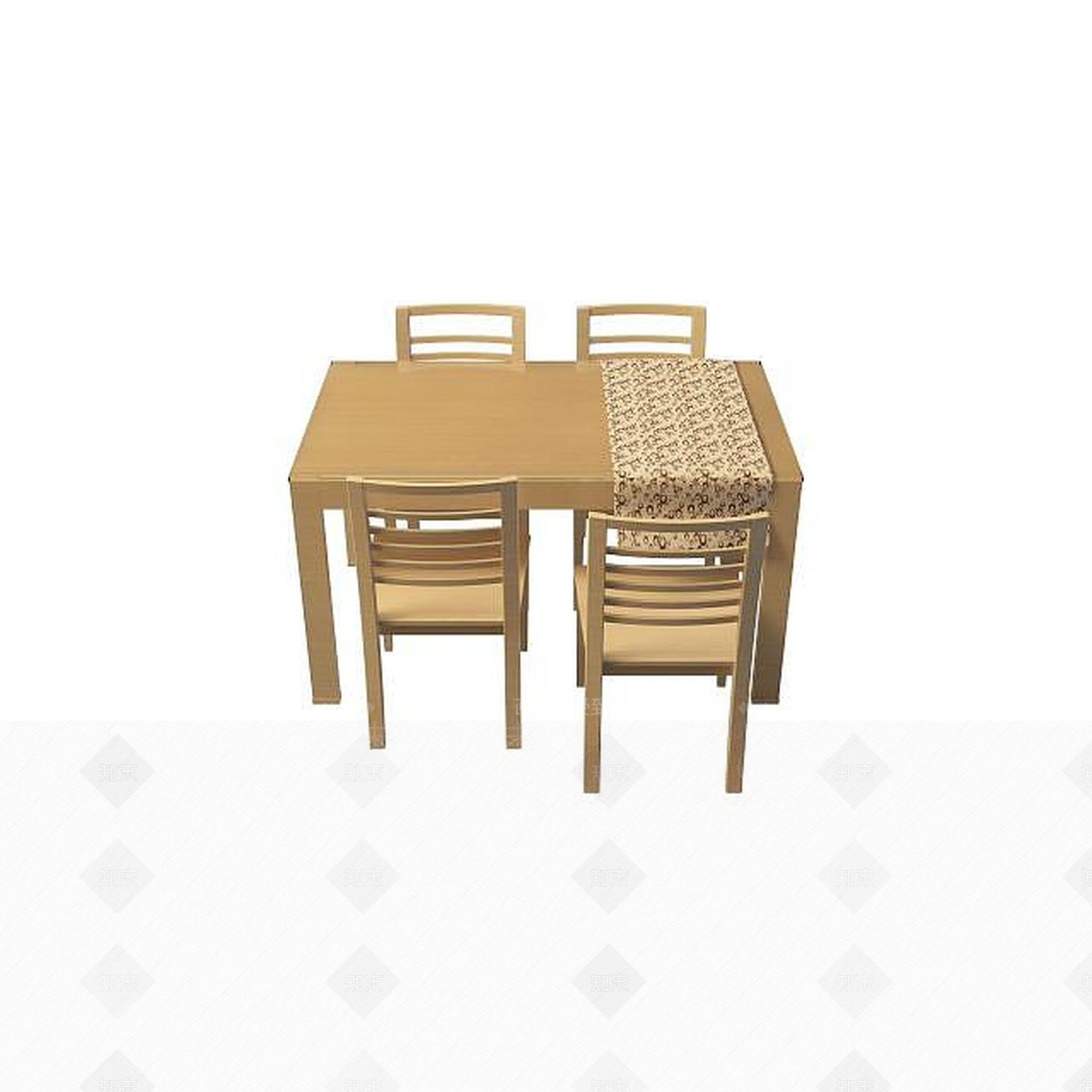 现代家用餐桌椅3D模型下载【ID:1195533482】
