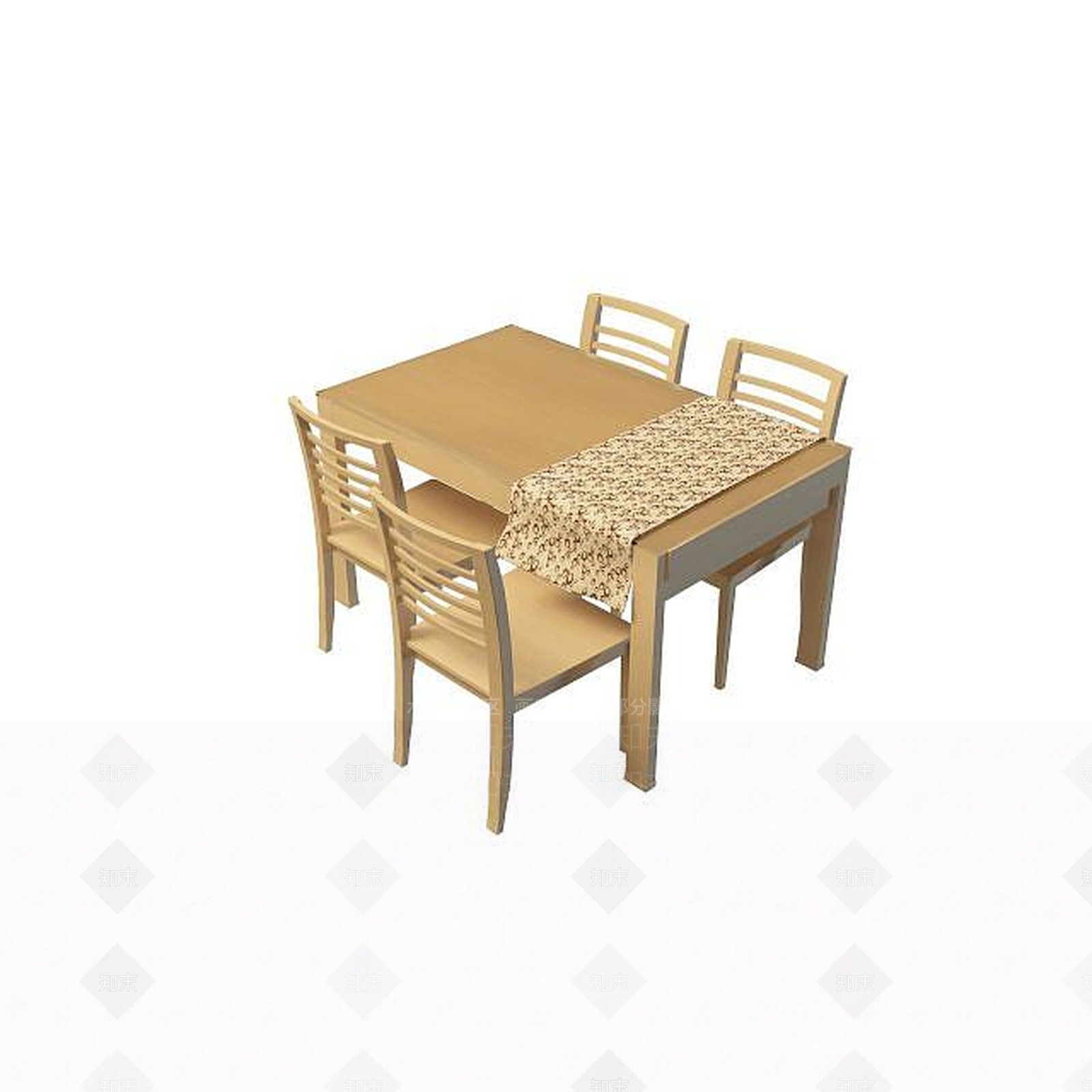 现代家用餐桌椅3D模型下载【ID:1195533482】