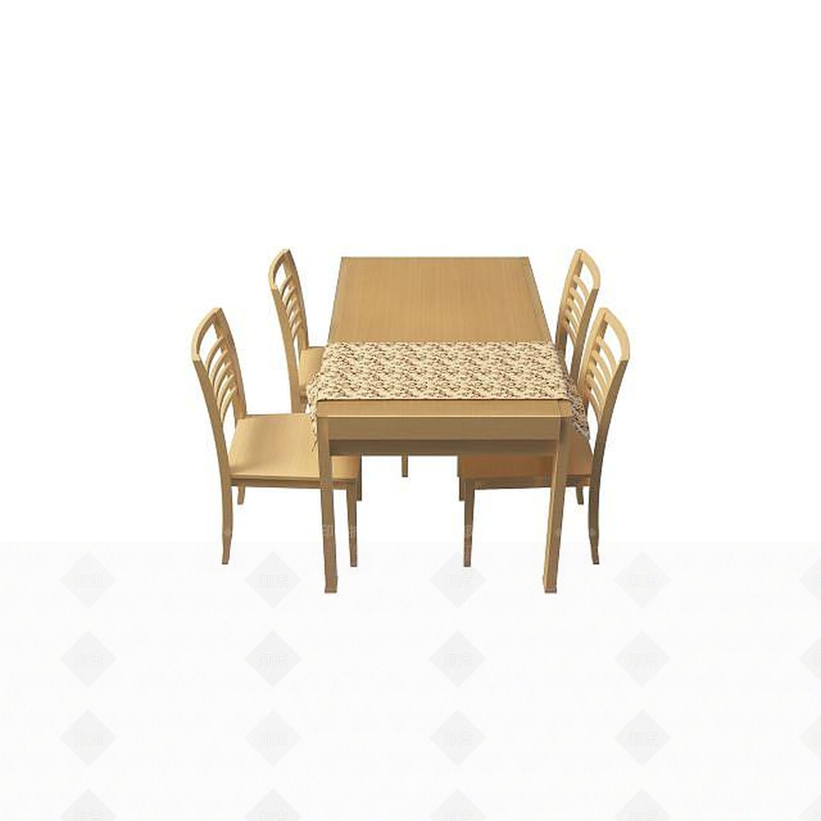 现代家用餐桌椅3D模型下载【ID:1195533482】