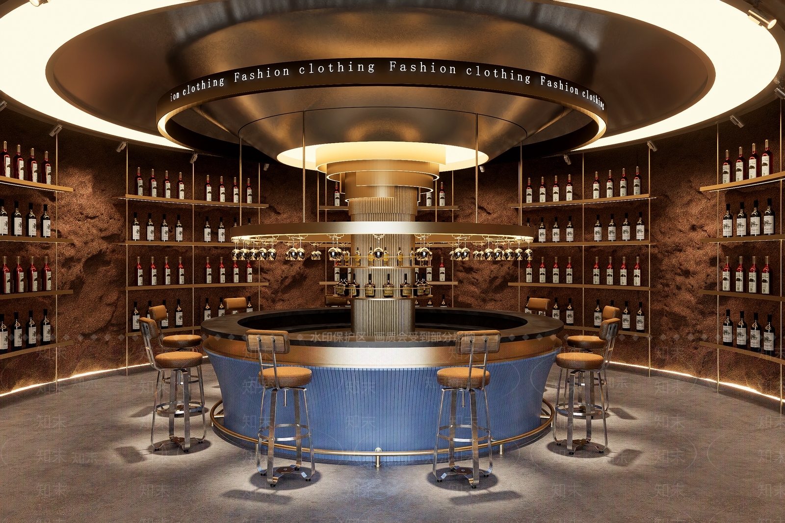 现代复古酒吧SU模型下载【ID:1195534574】