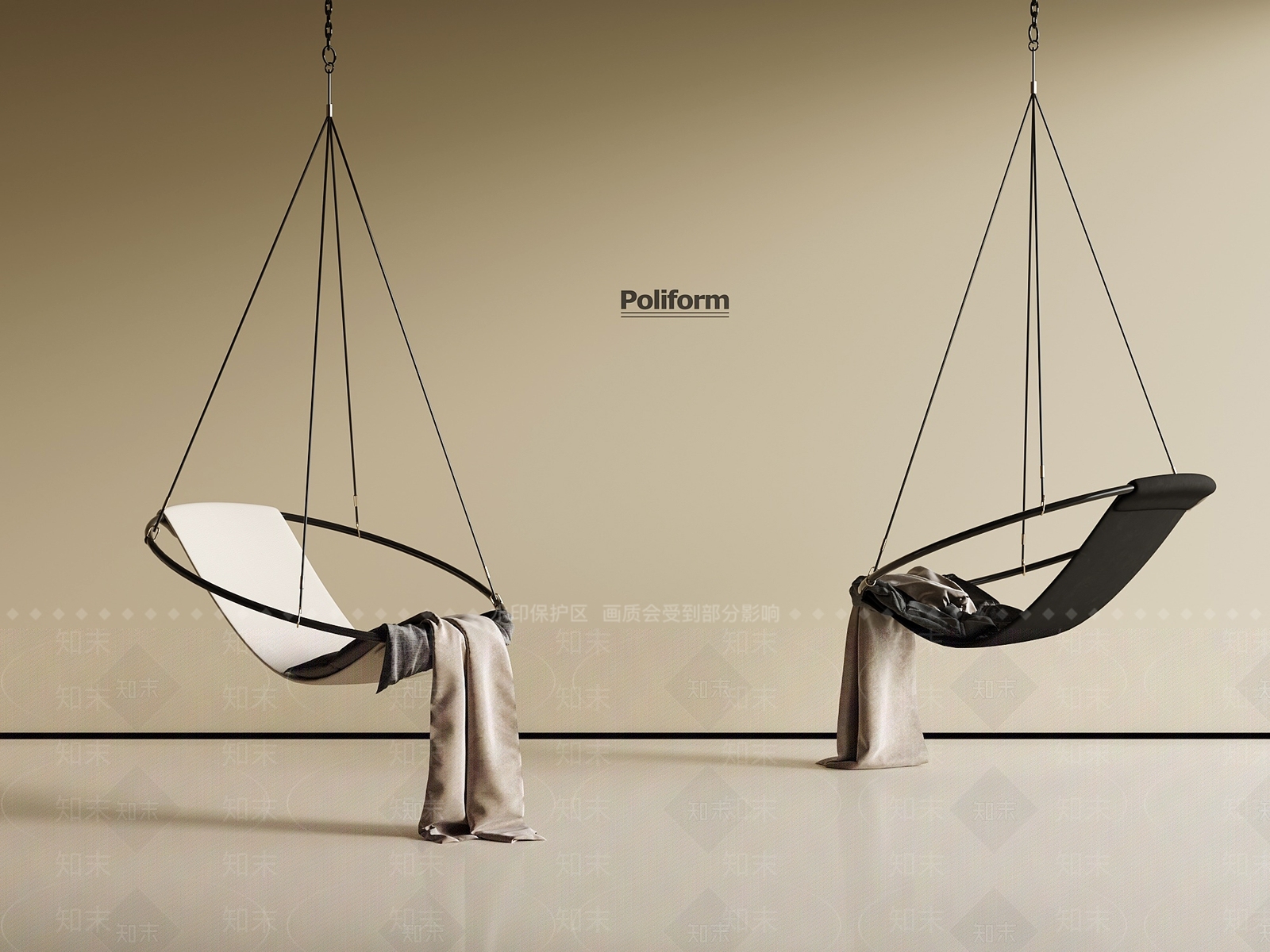 现代秋千SU模型下载【ID:1195534596】