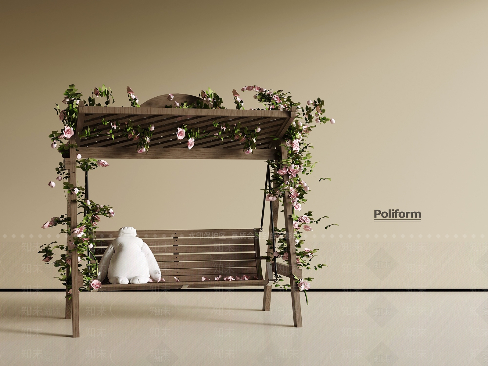 现代秋千SU模型下载【ID:1195534633】