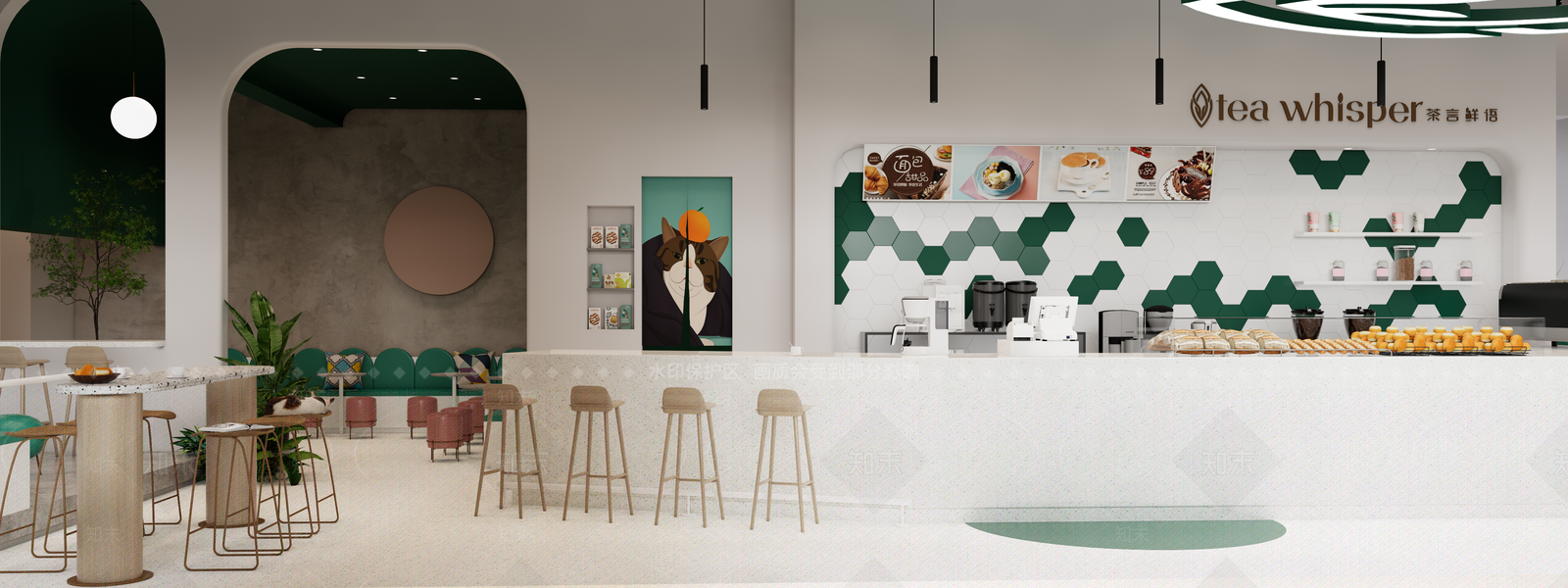 现代奶茶店SU模型下载【ID:1195534968】