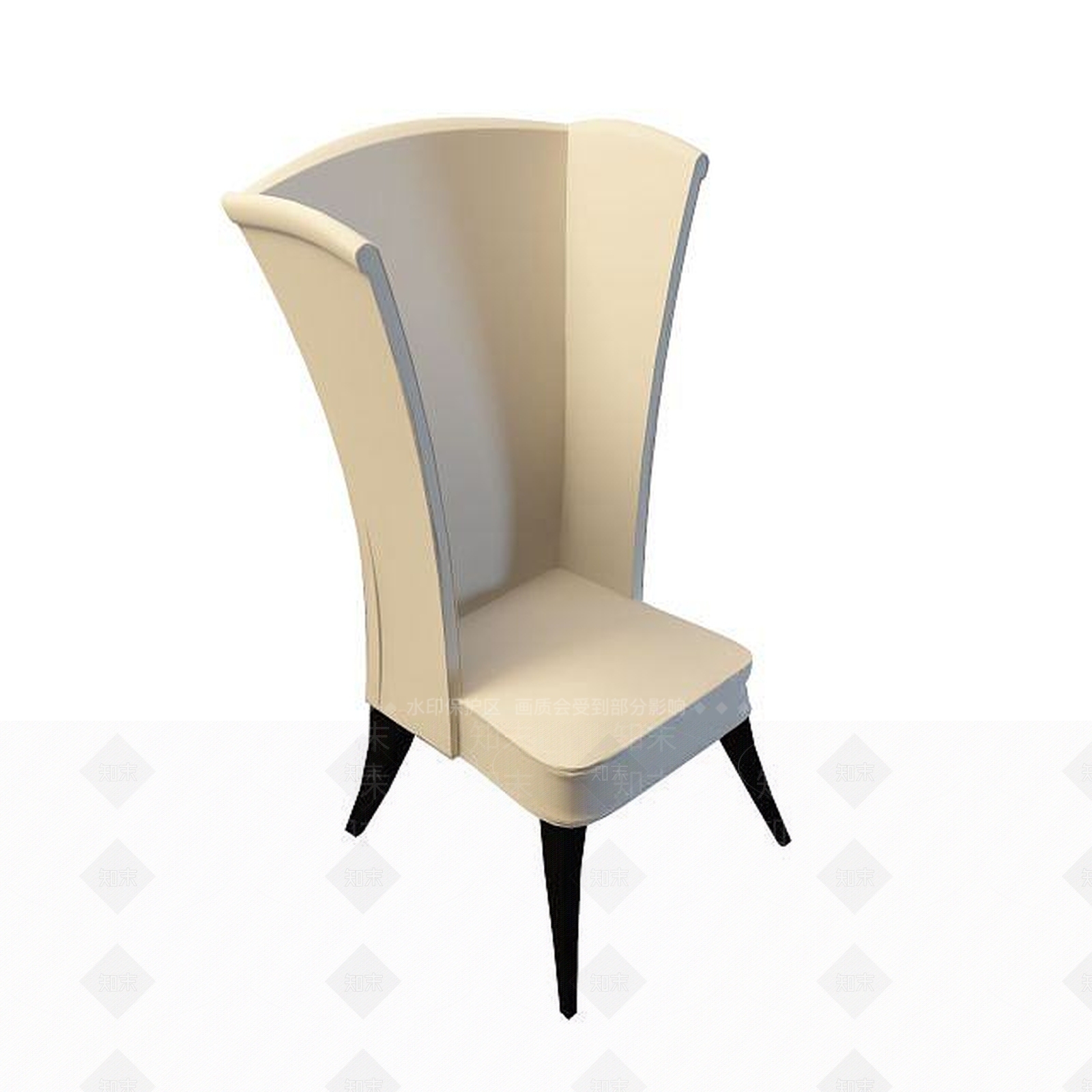 现代简约高背椅3D模型下载【ID:1195535234】