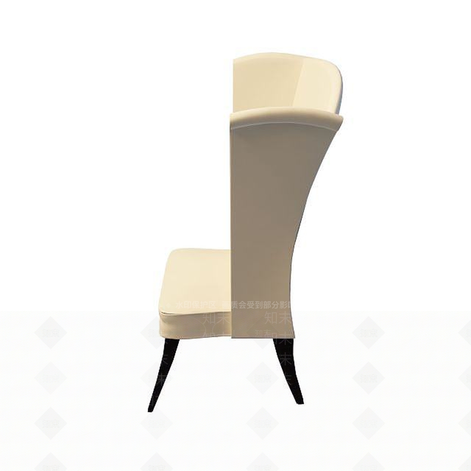 现代简约高背椅3D模型下载【ID:1195535234】