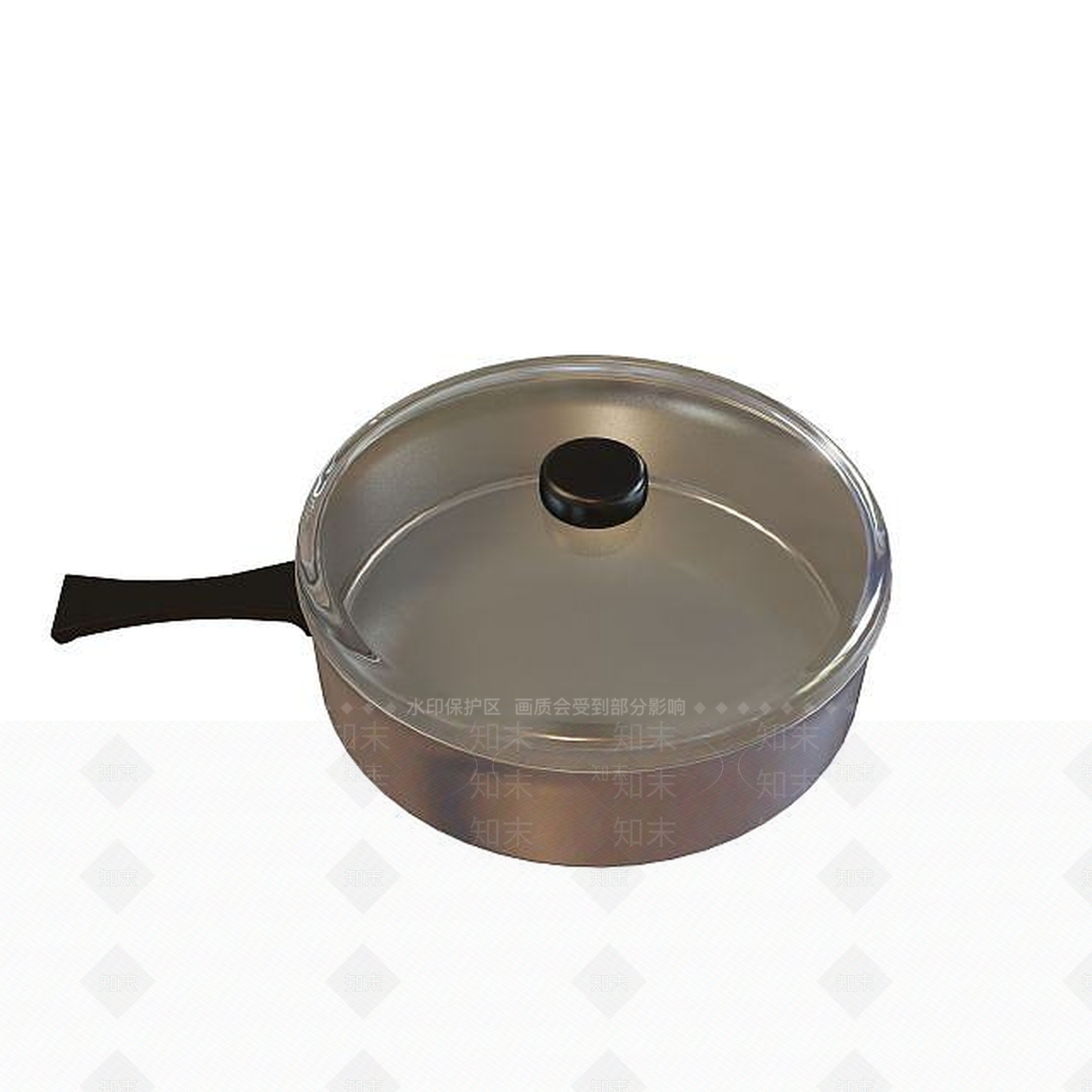 现代加厚煲汤锅3D模型下载【ID:1195535330】