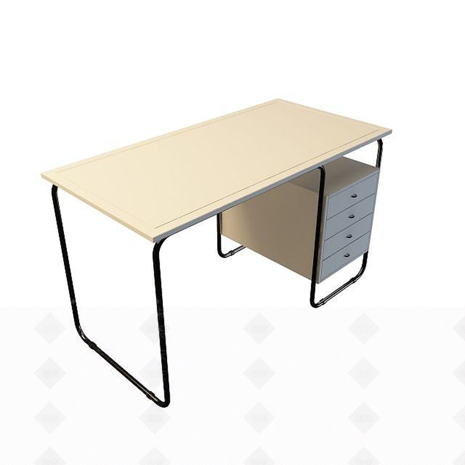 现代简约办公桌3D模型下载【ID:1195536153】