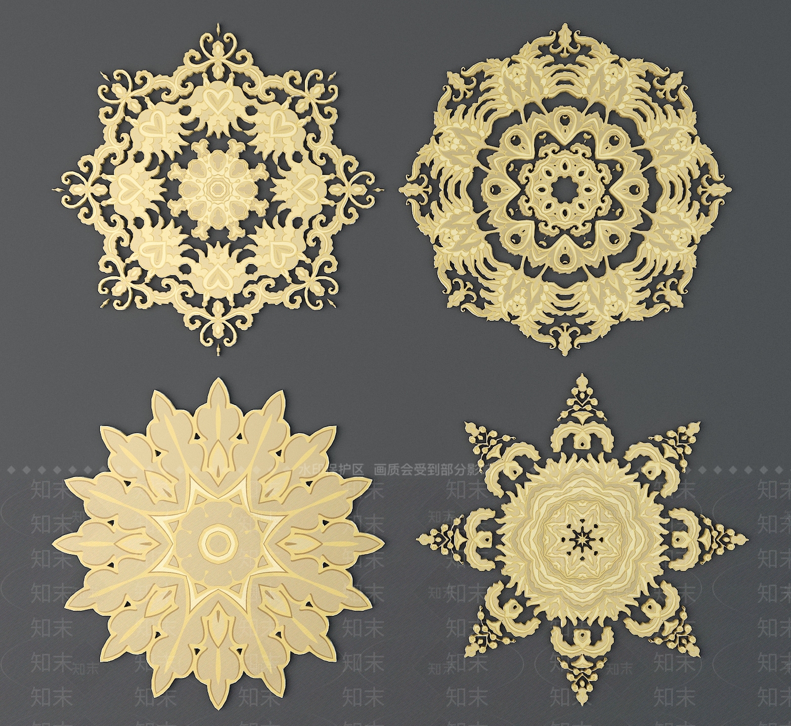 新中式中式雕花3D模型下载【ID:1195536844】
