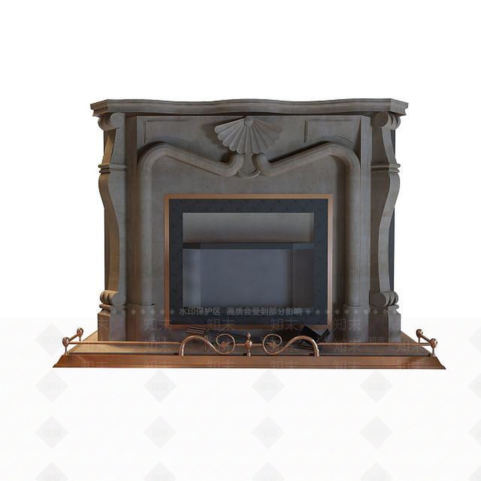 现代精美壁炉3D模型下载【ID:1195538749】