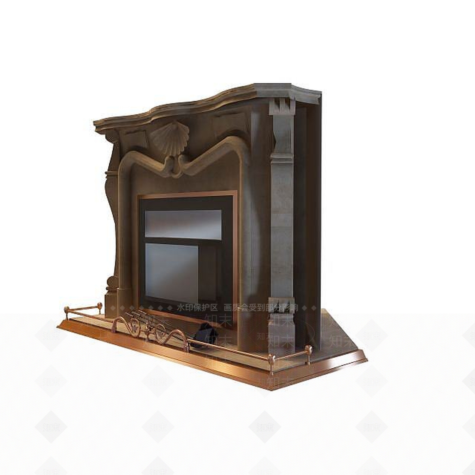 现代精美壁炉3D模型下载【ID:1195538749】