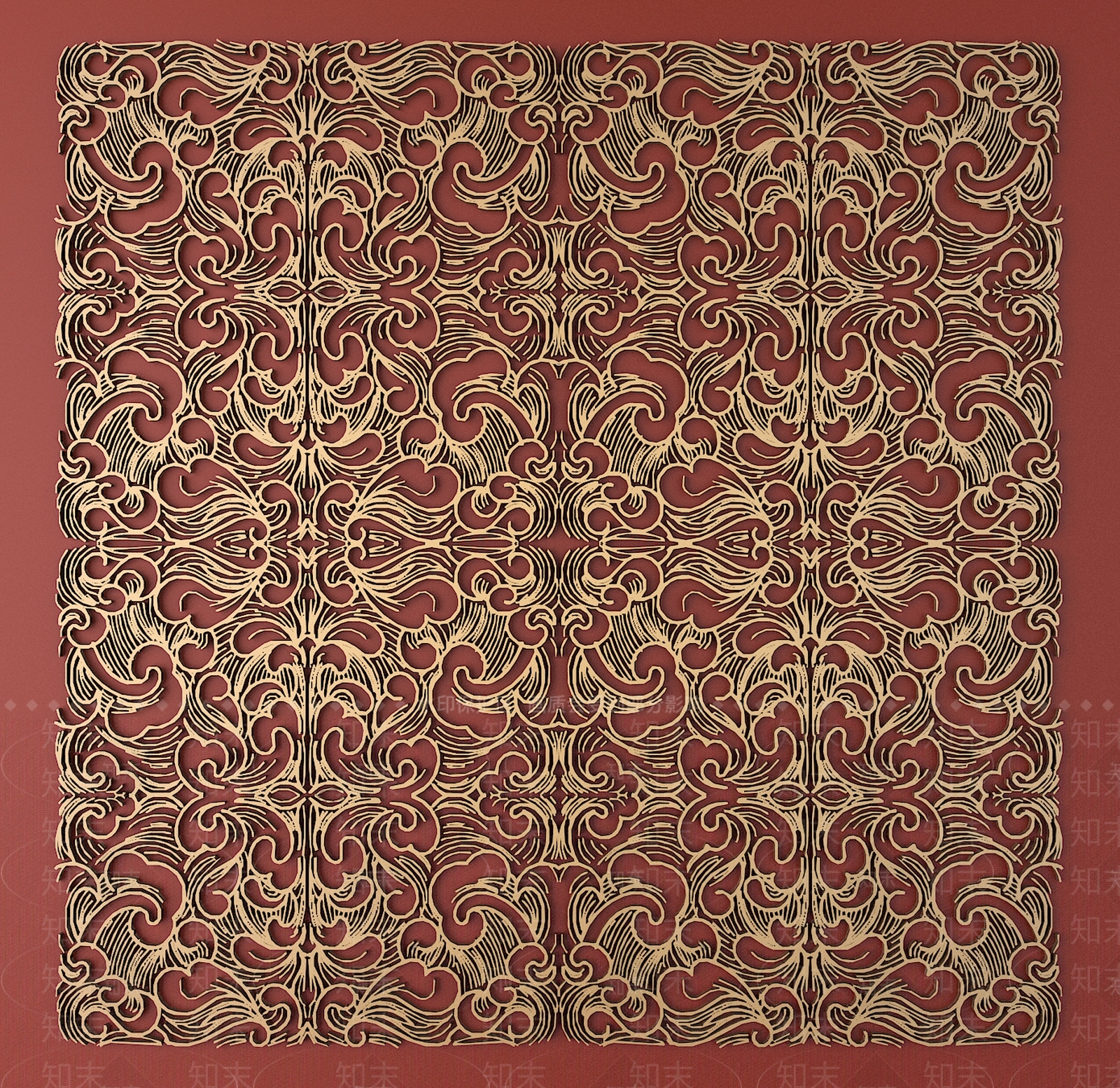 新中式现代雕花3D模型下载【ID:1195545568】