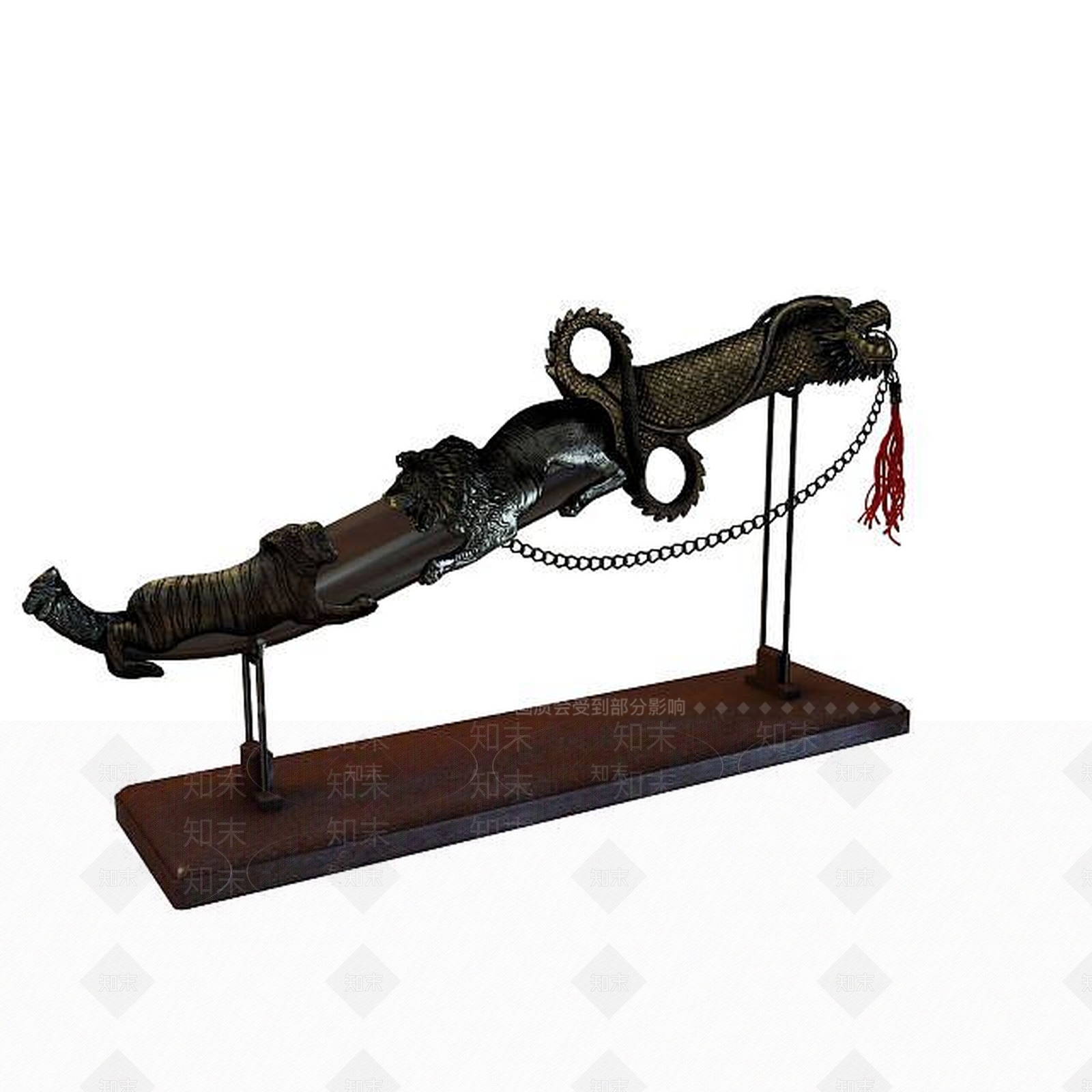 现代装饰刀剑3D模型下载【ID:1195541594】