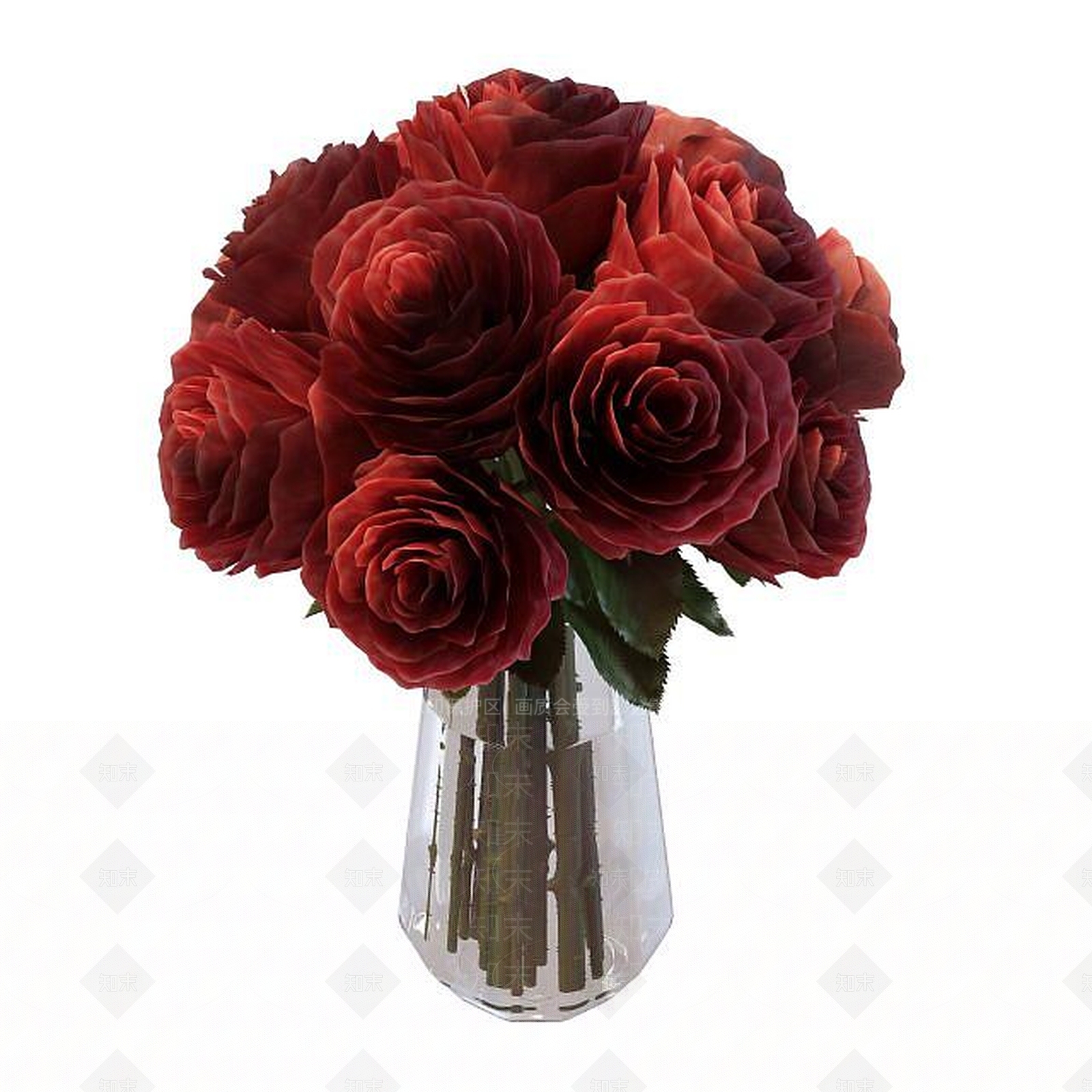 现代插花花瓶3D模型下载【ID:1195542152】
