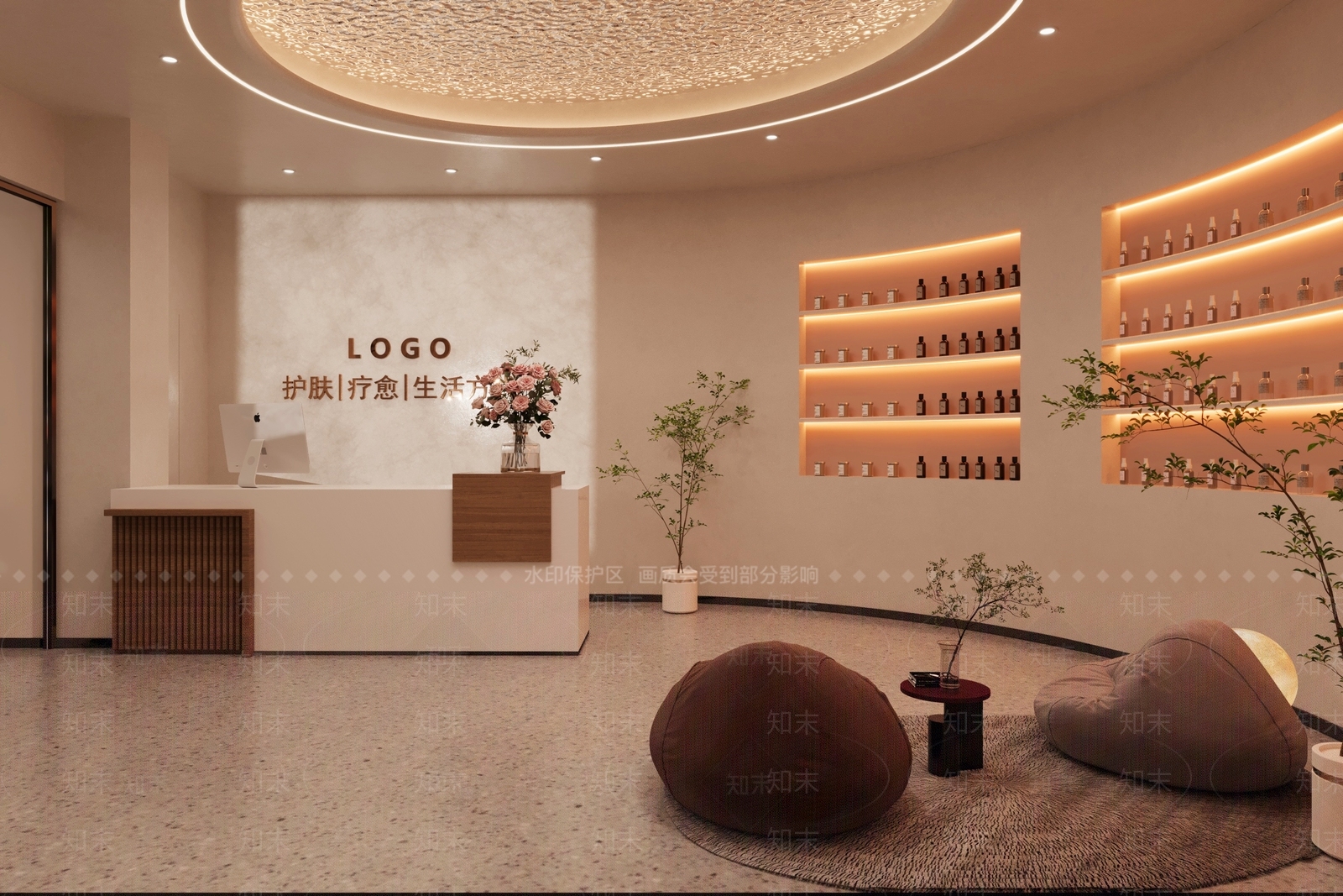 奶油美容院3D模型下载【ID:1195546159】