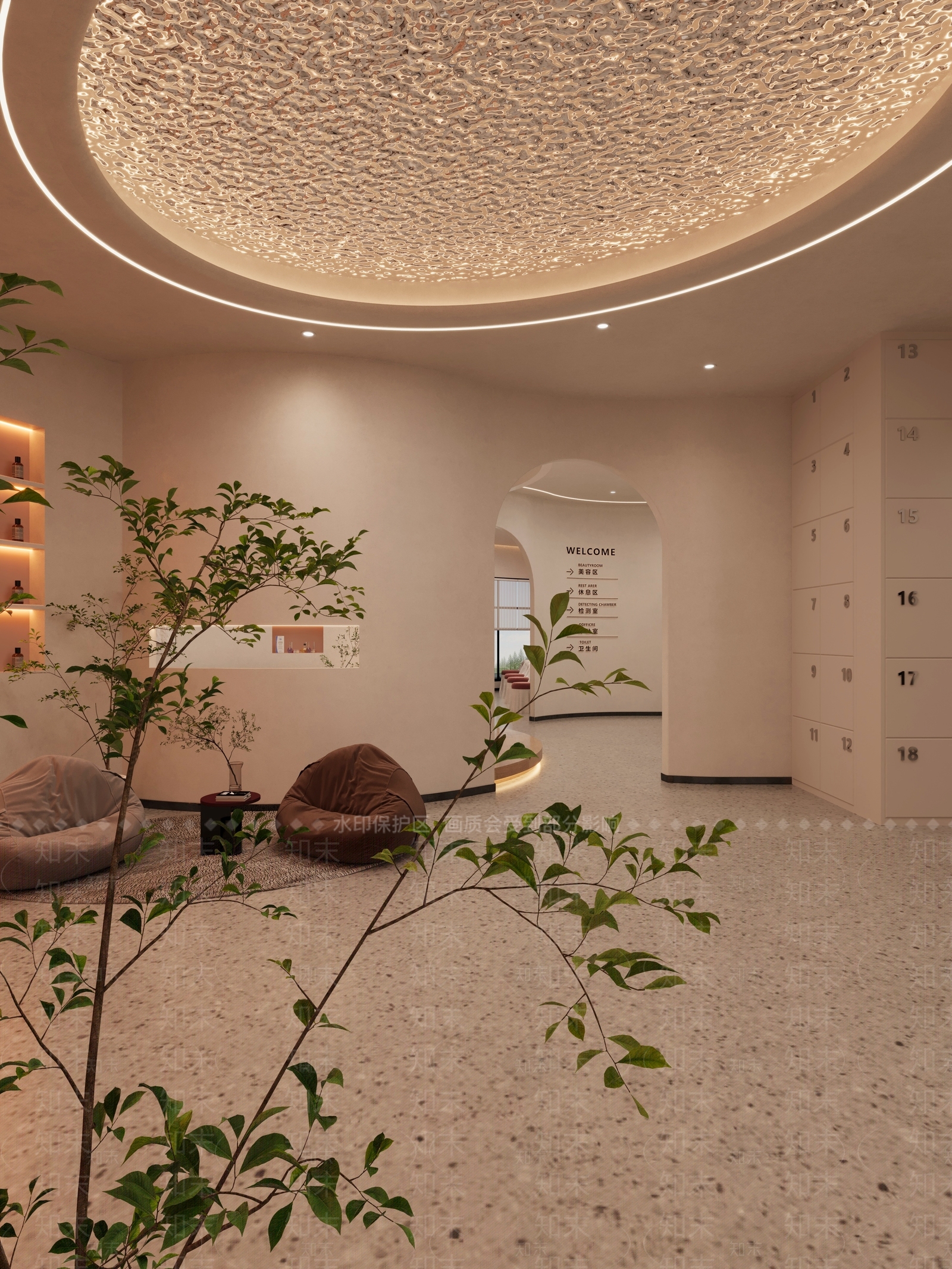 奶油美容院3D模型下载【ID:1195546159】