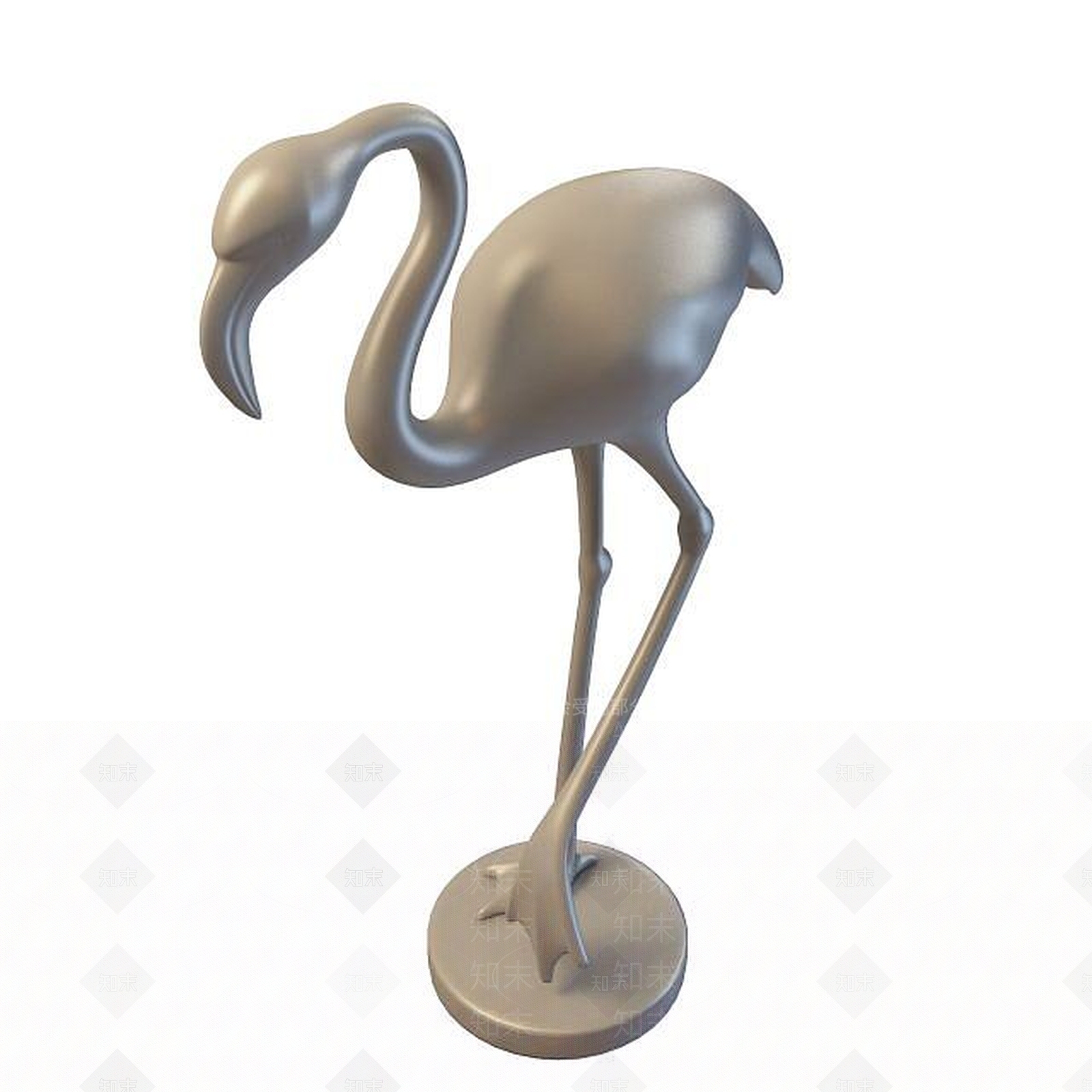 现代丹顶鹤摆件3D模型下载【ID:1195542232】