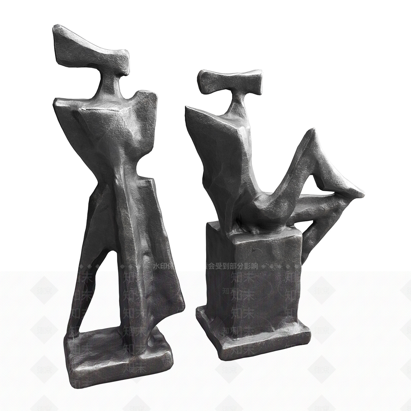 新中式现代雕塑摆件3D模型下载【ID:1195542398】