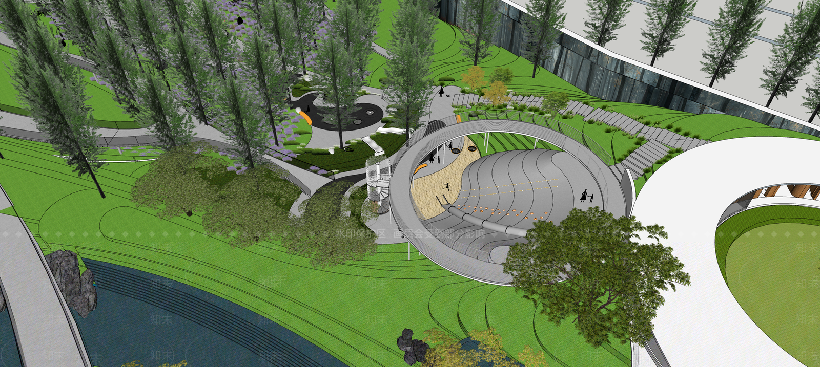 现代营地SU模型下载【ID:1195544830】