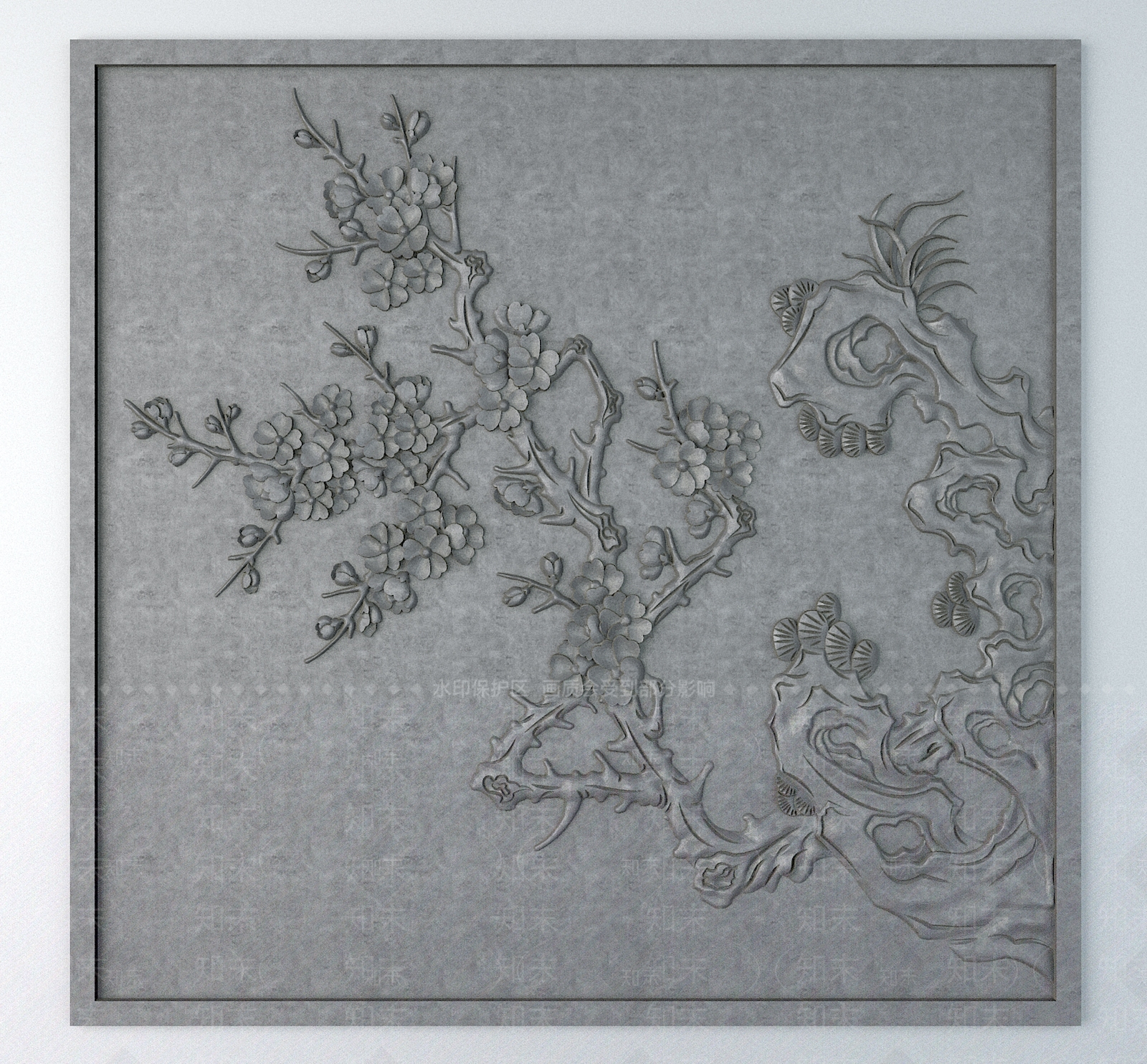 中式新中式雕花3D模型下载【ID:1195547871】
