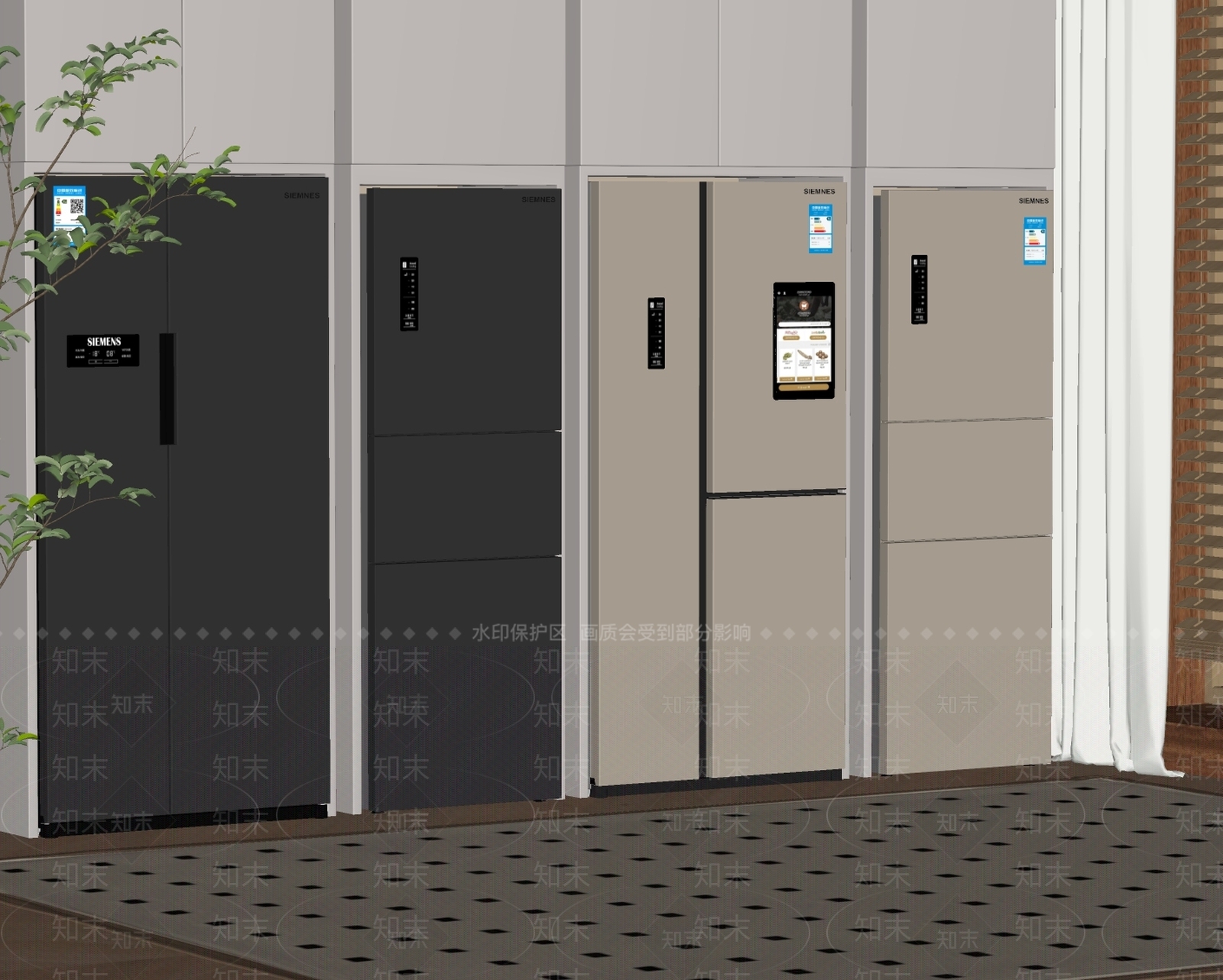 冰箱SU模型下载【ID:1195555546】