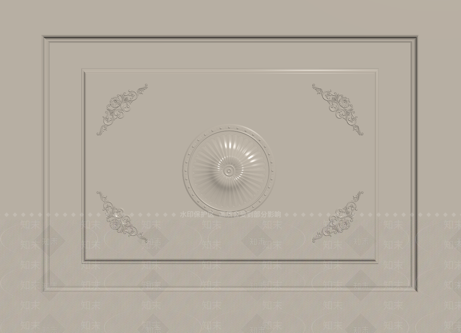 法式欧式吊顶SU模型下载【ID:1195556659】