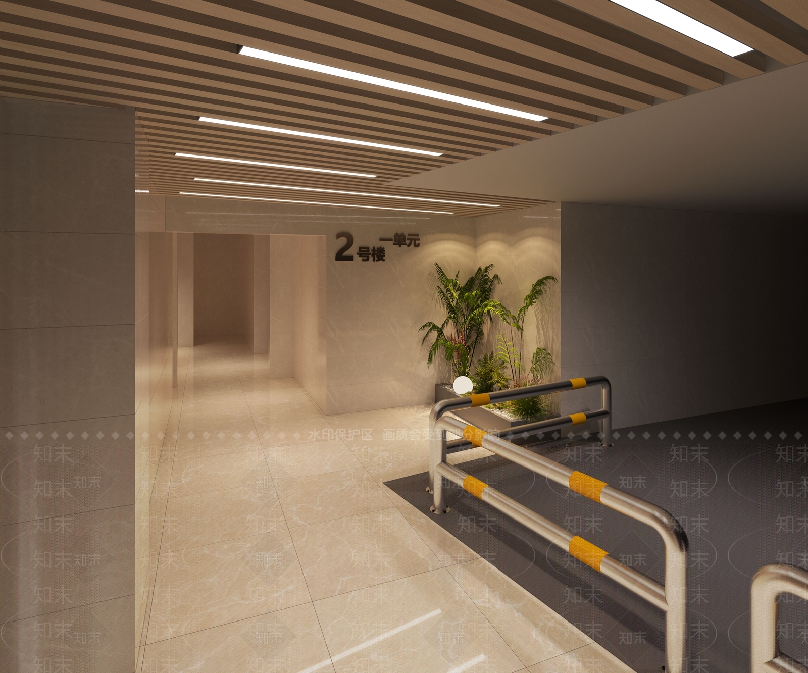 现代室内停车场3D模型下载【ID:1195556557】