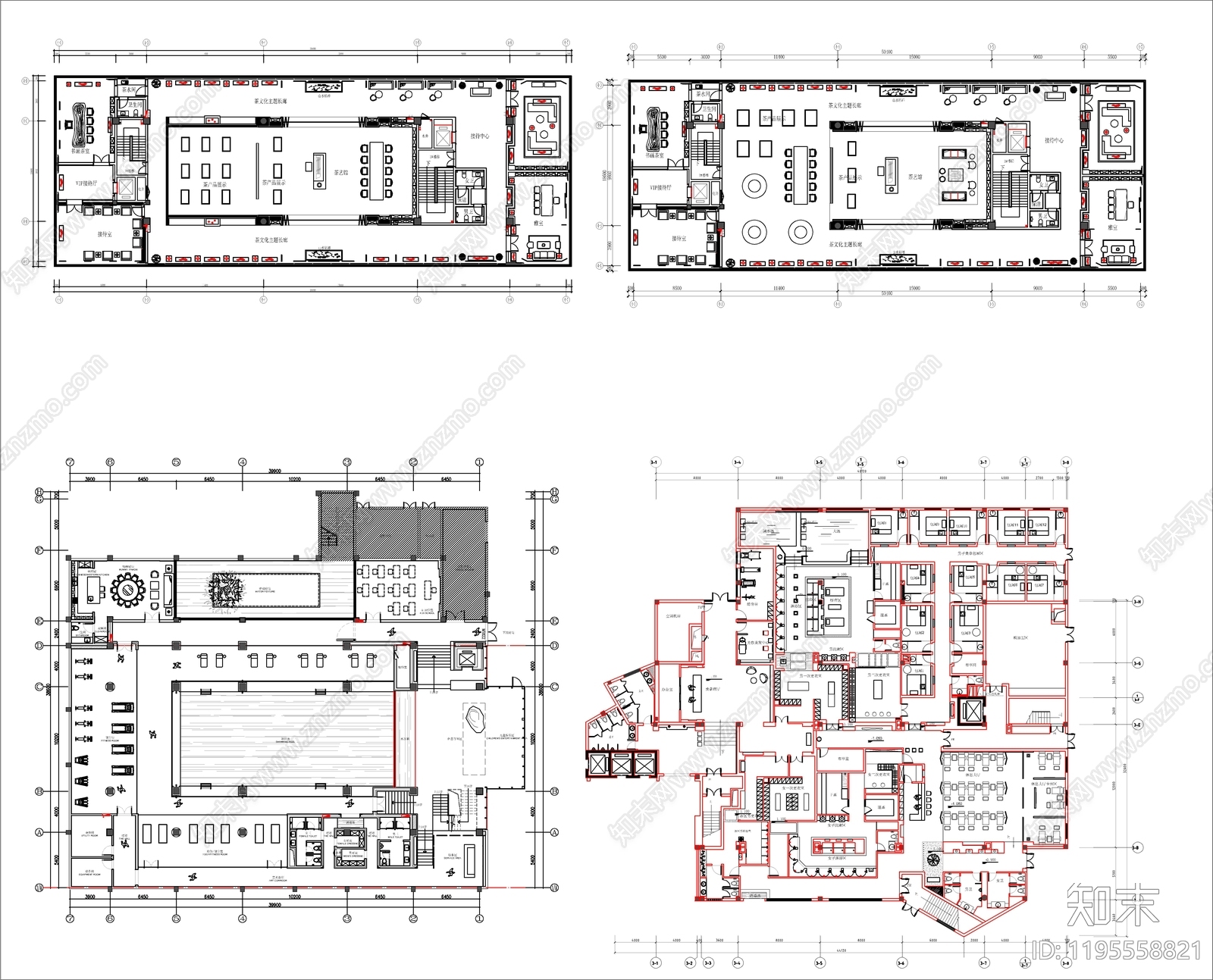 现代会所cad施工图下载【ID:1195558821】