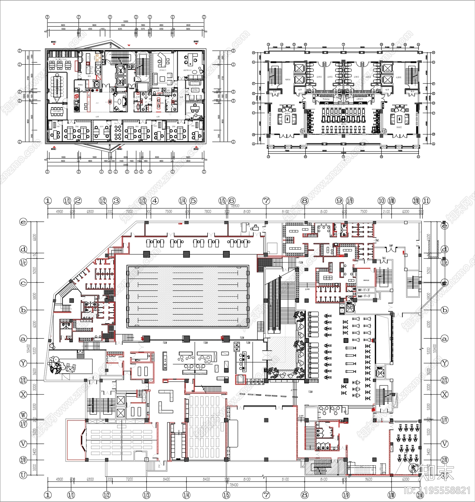 现代会所cad施工图下载【ID:1195558821】
