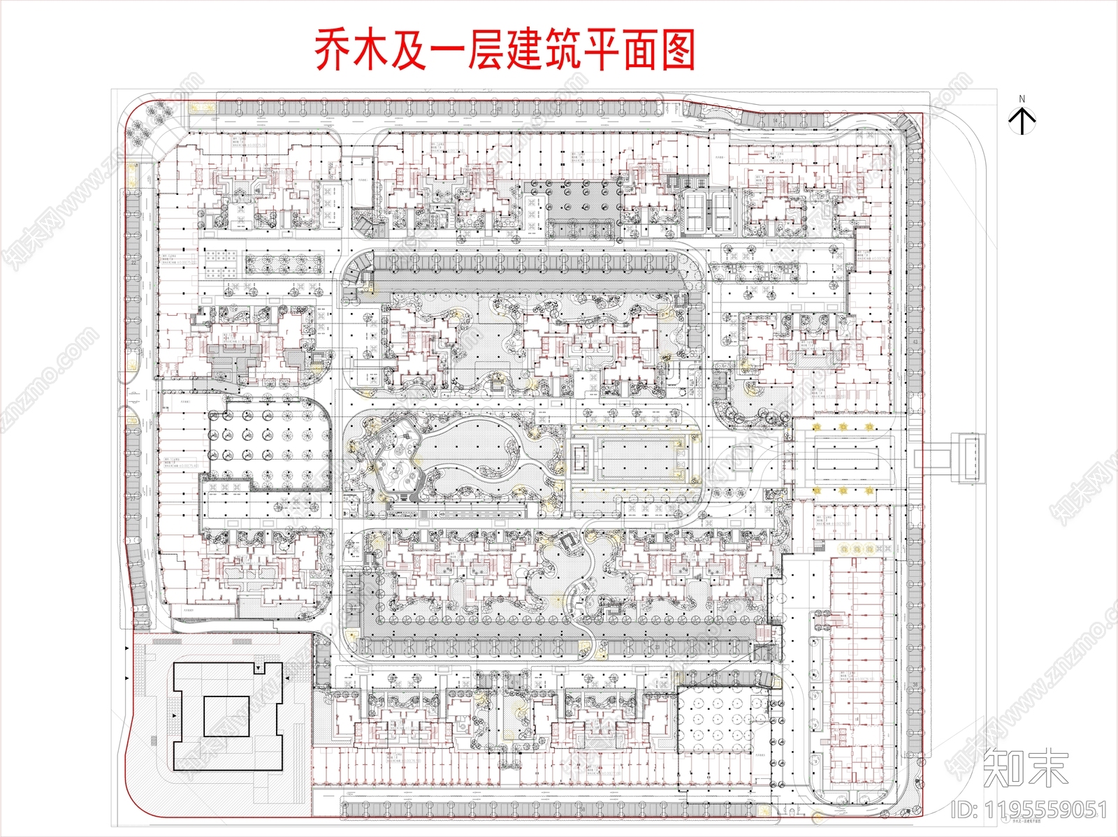 示范区景观cad施工图下载【ID:1195559051】
