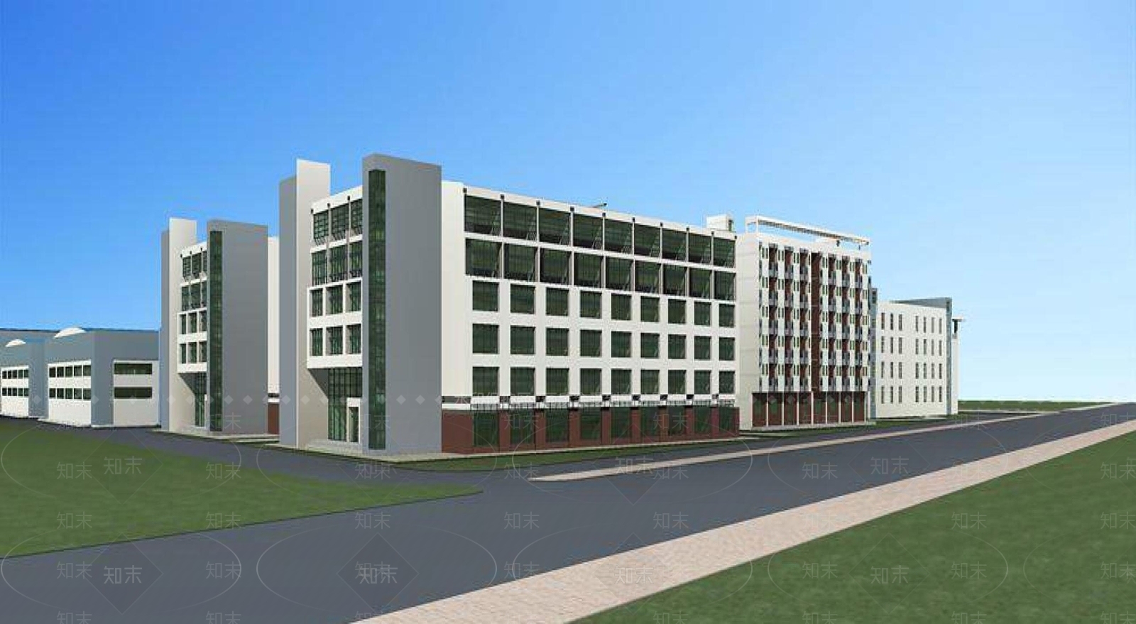 现代厂房3D模型下载【ID:1195559601】