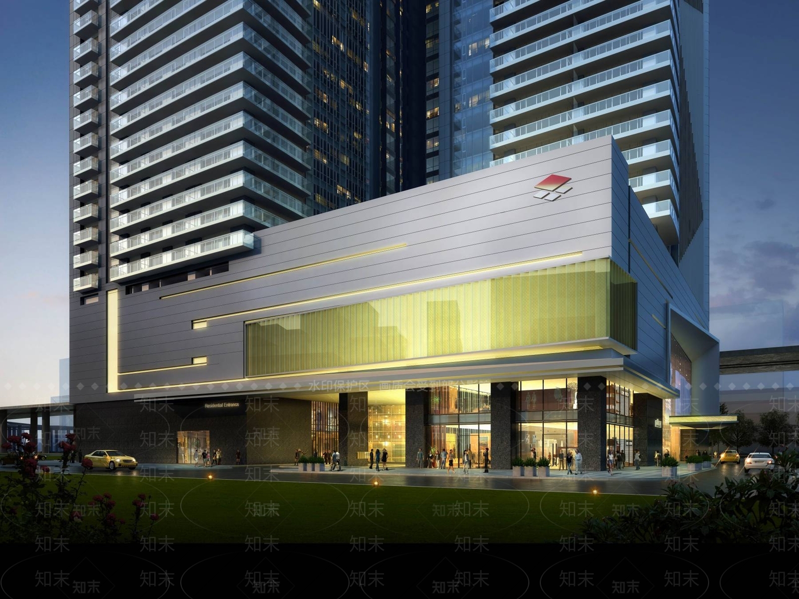 现代办公楼3D模型下载【ID:1195561100】