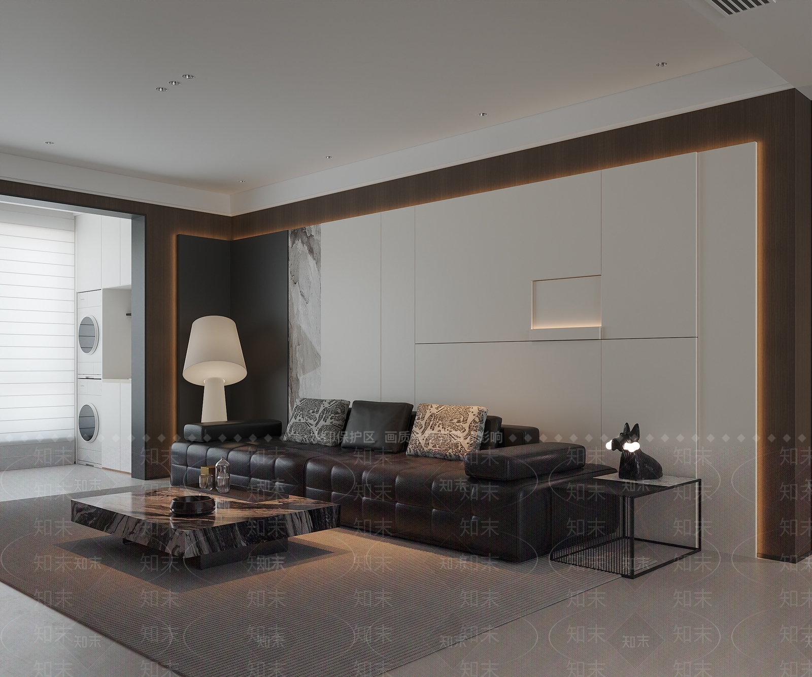 现代酒店大堂3D模型下载【ID:1215141307】