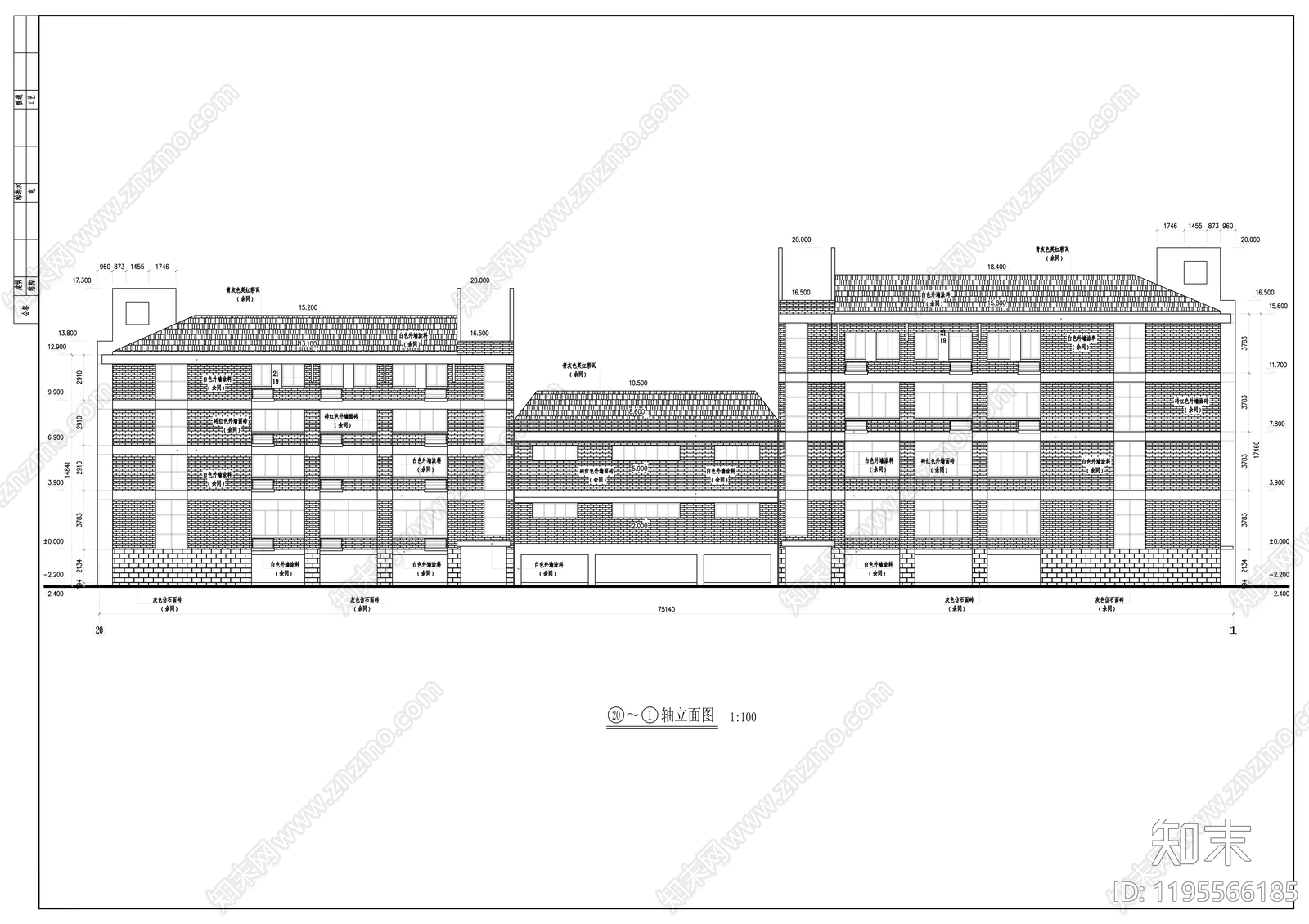 现代学校建筑施工图下载【ID:1195566185】