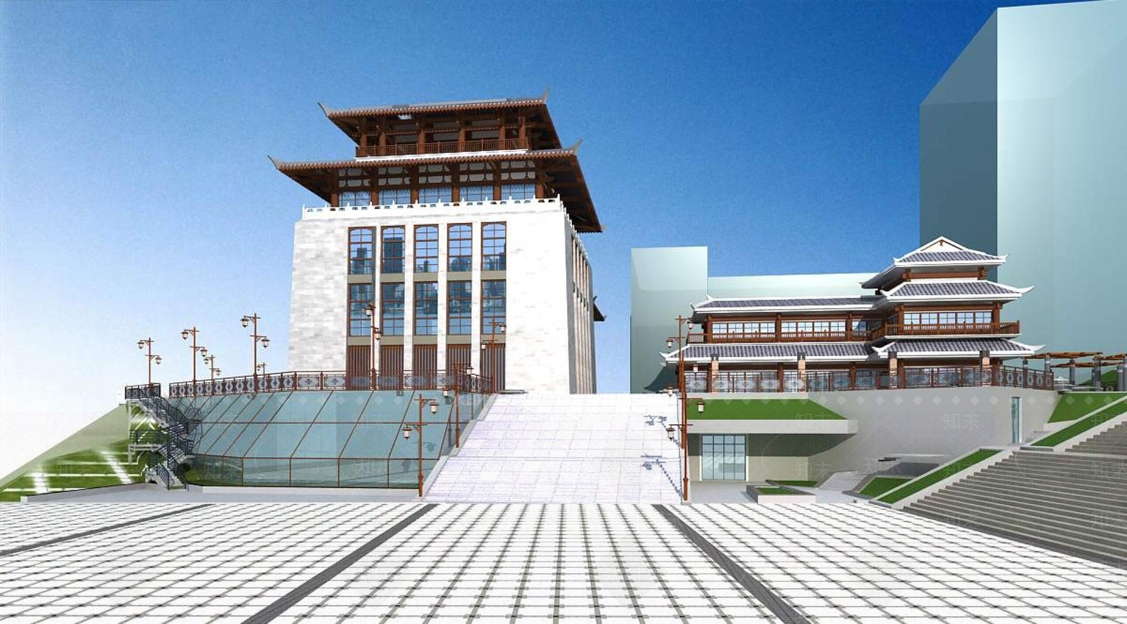 中式烟酒店3D模型下载【ID:1195569309】