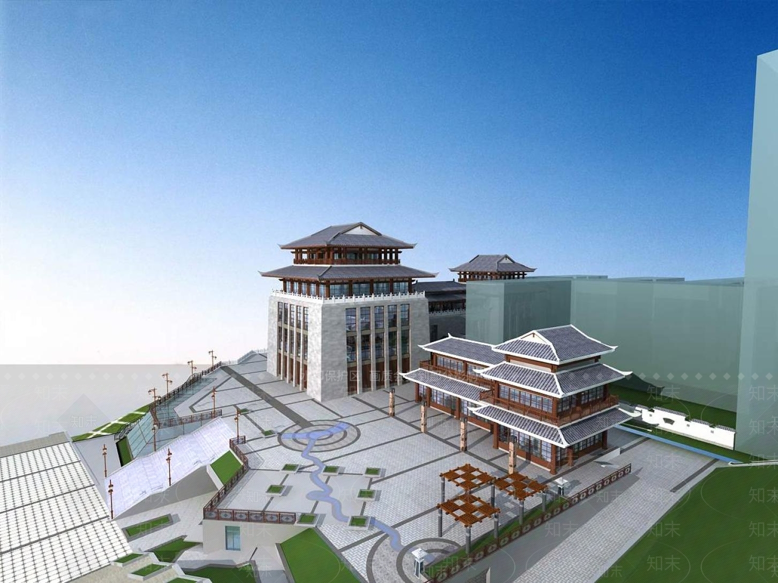 中式烟酒店3D模型下载【ID:1195569309】