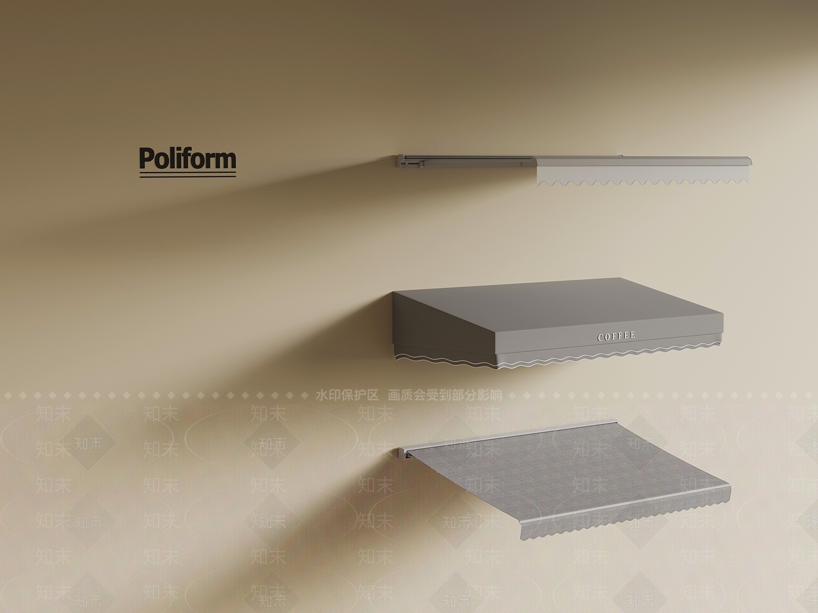 现代遮阳棚3D模型下载【ID:1195572403】