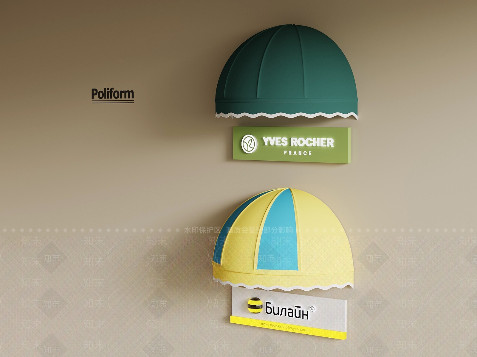 现代雨棚SU模型下载【ID:1195574217】