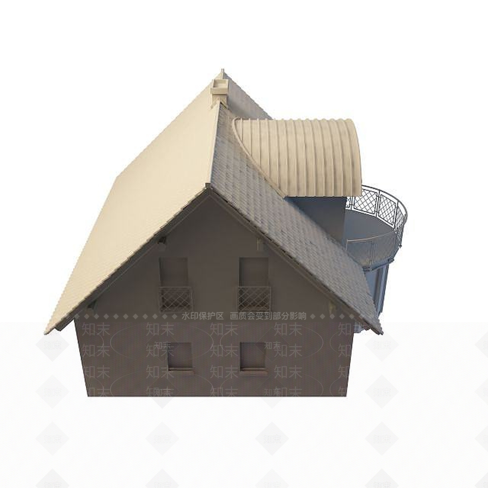 现代居民楼3D模型下载【ID:1195577195】