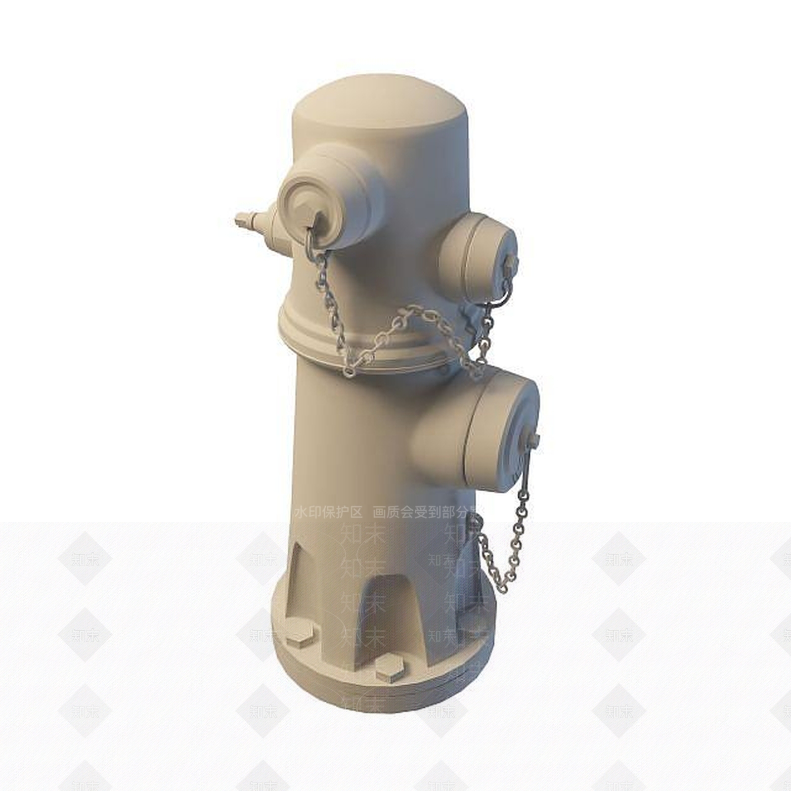 现代园林消防阀3D模型下载【ID:1195577281】