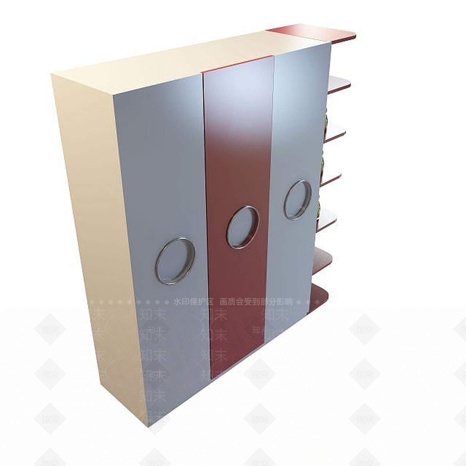 现代简约衣柜3D模型下载【ID:1195578054】