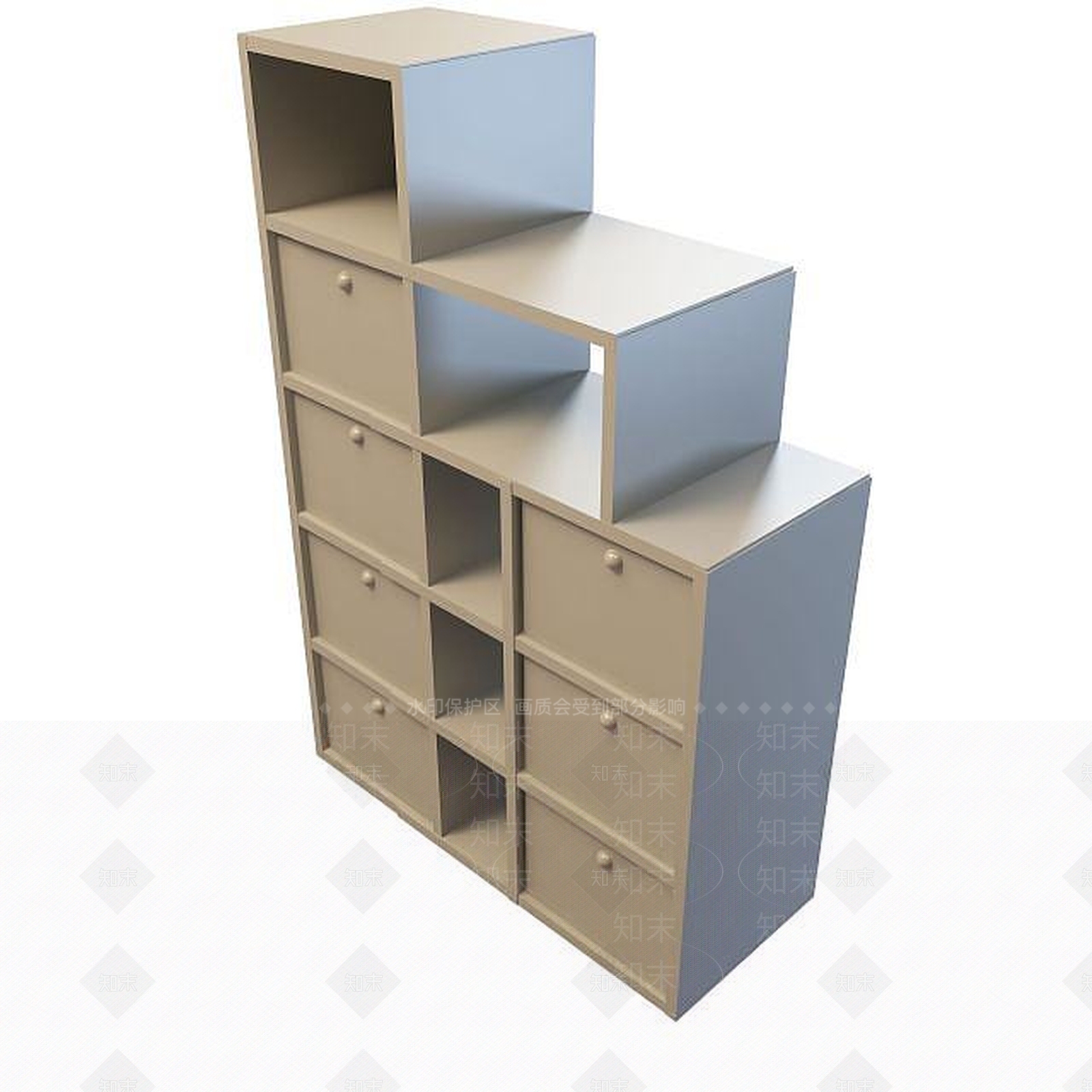 现代简约柜子3D模型下载【ID:1195578428】