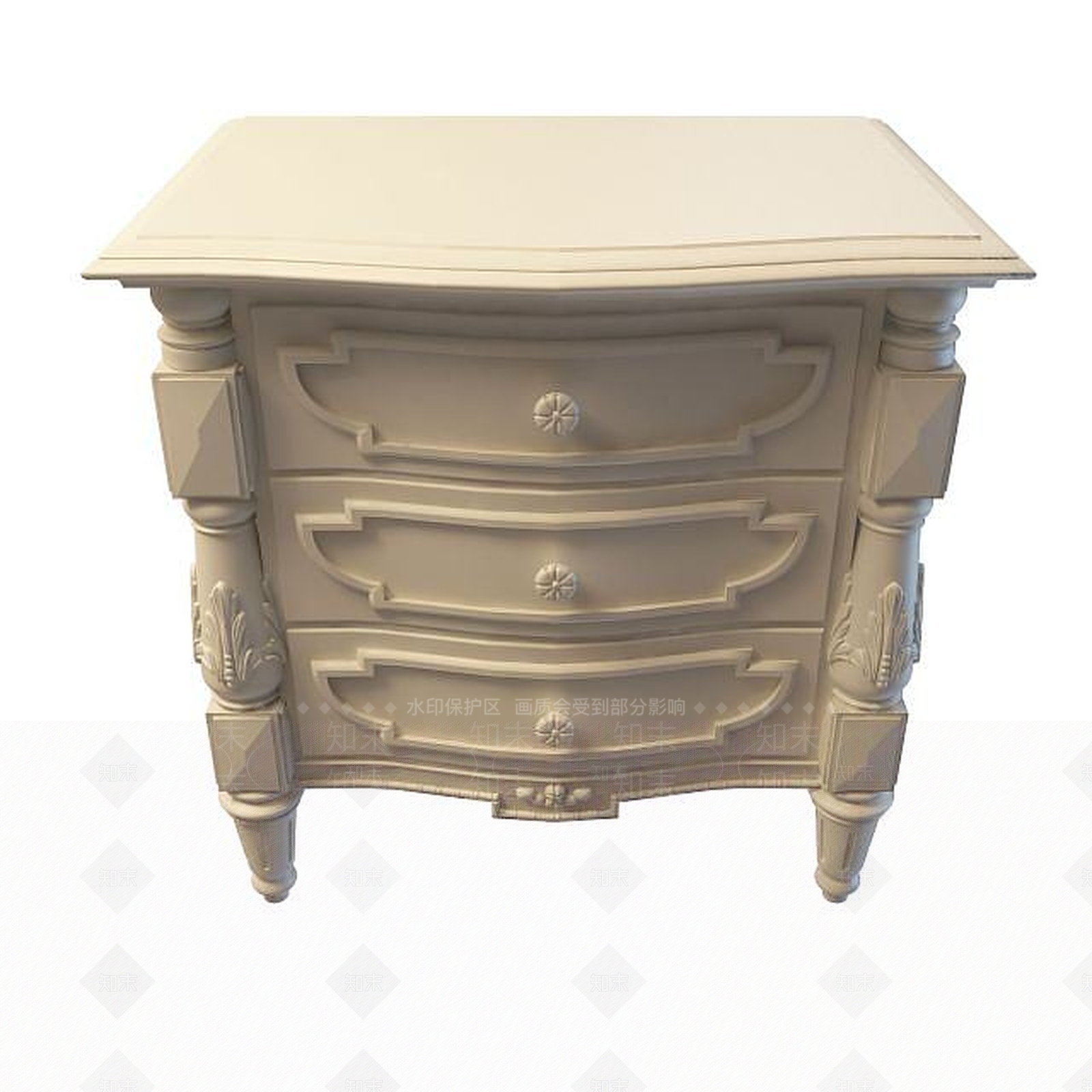 欧式古典欧式床头柜3D模型下载【ID:1195578943】