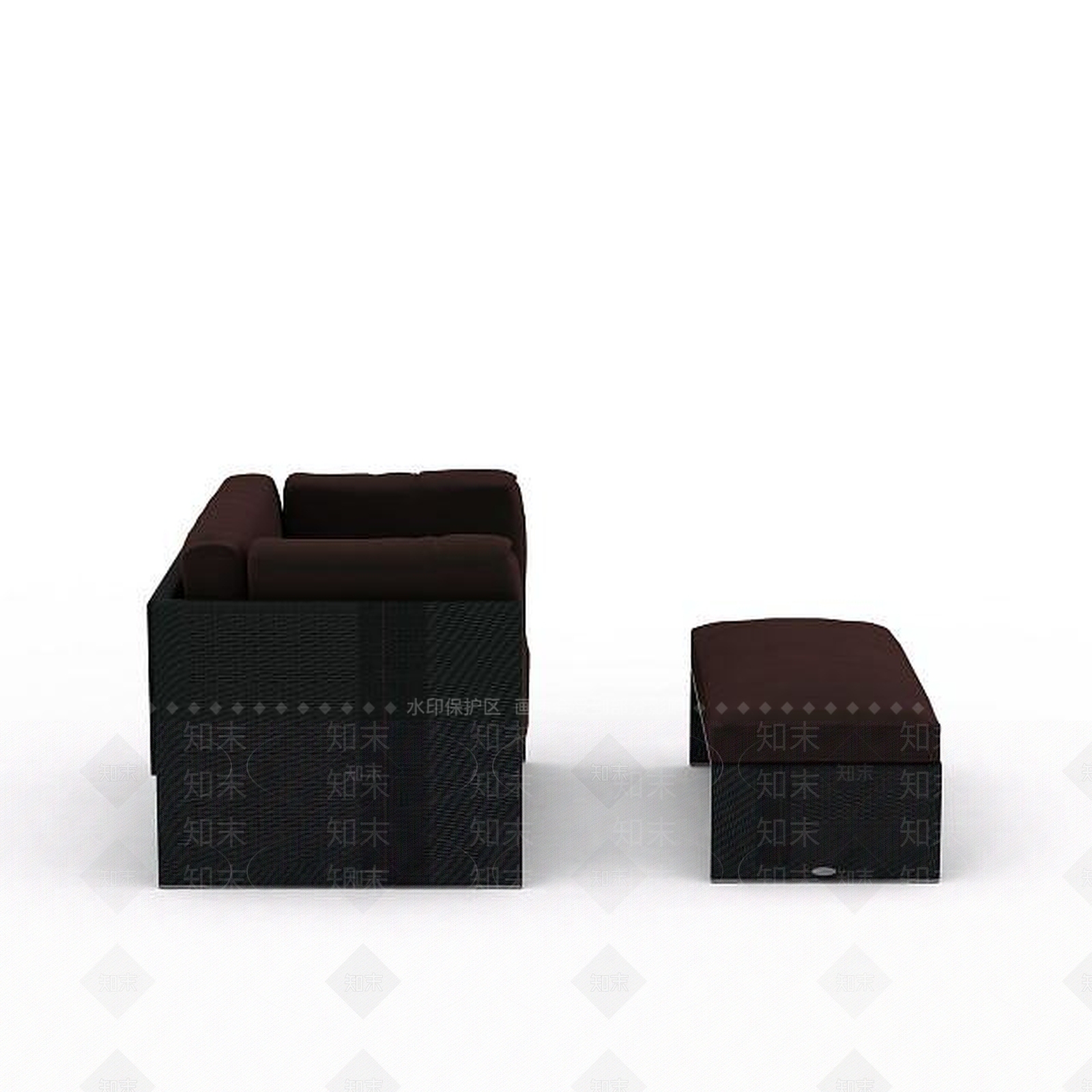 现代双人沙发3D模型下载【ID:1195579311】